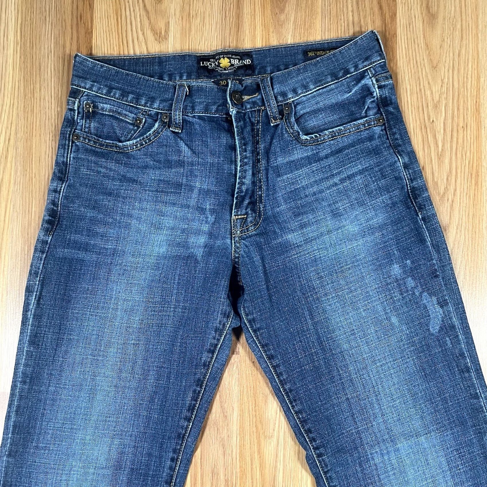 Lucky Brand Lucky Brand Jeans Mens 30Wx32L 361 Vintage Straight Fit Stretch Blue Denim Pants Size US 30 / EU 46 - 2 Thumbnail