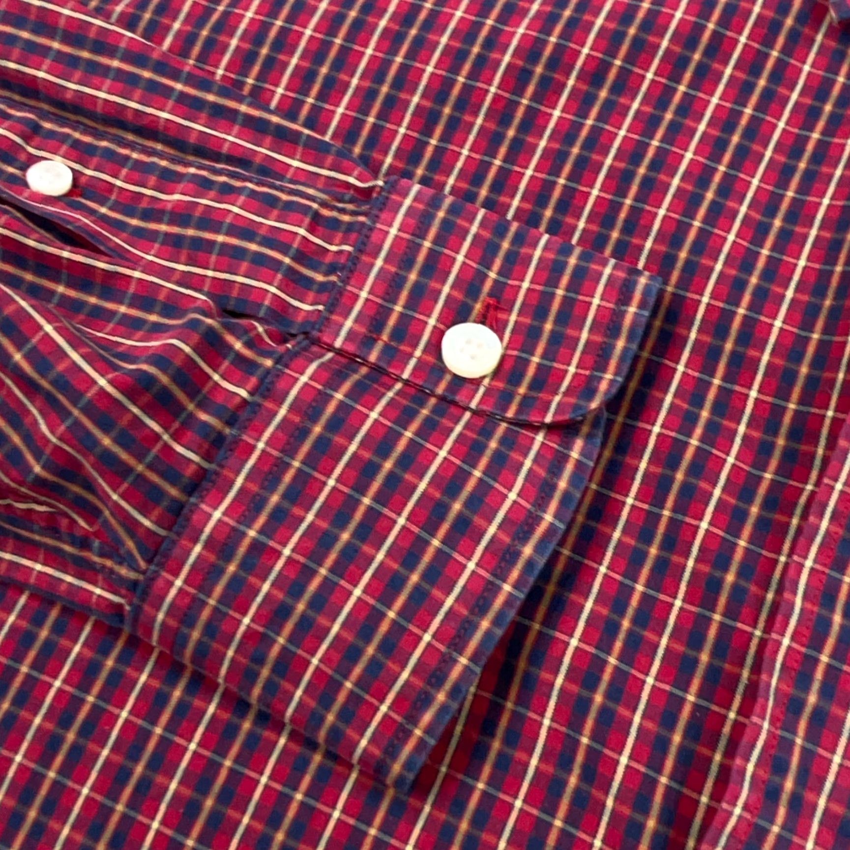 Vineyard Vines Vineyard Vines Shirt Men Medium Red Blue Button Up Plaid Whale Poplin Dress A17* Size 40R - 4 Thumbnail