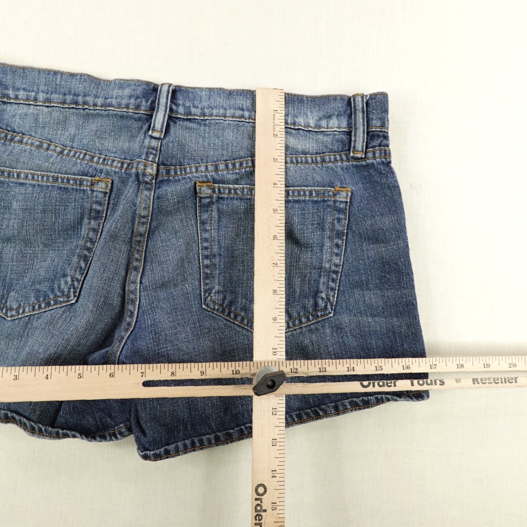 Polo Ralph Lauren VINTAGE Ralph Lauren Sport Shorts Womens 8 Denim Blue 33x4 High Rise Jorts Pony Logo 90s Womens Size 33" - 7 Thumbnail