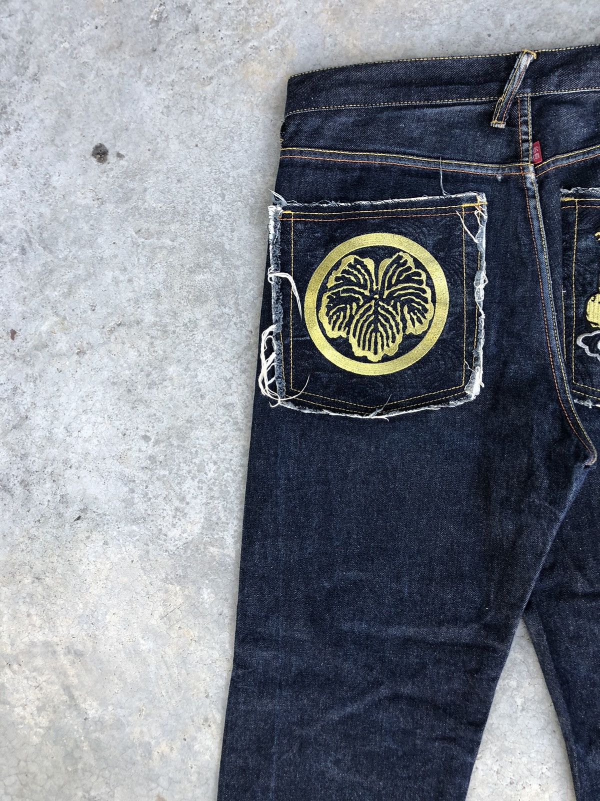 RMC Jeans Red Monkey Company Embroidered Jeans Distressed Jeans Size US 34 / EU 50 - 9 Thumbnail