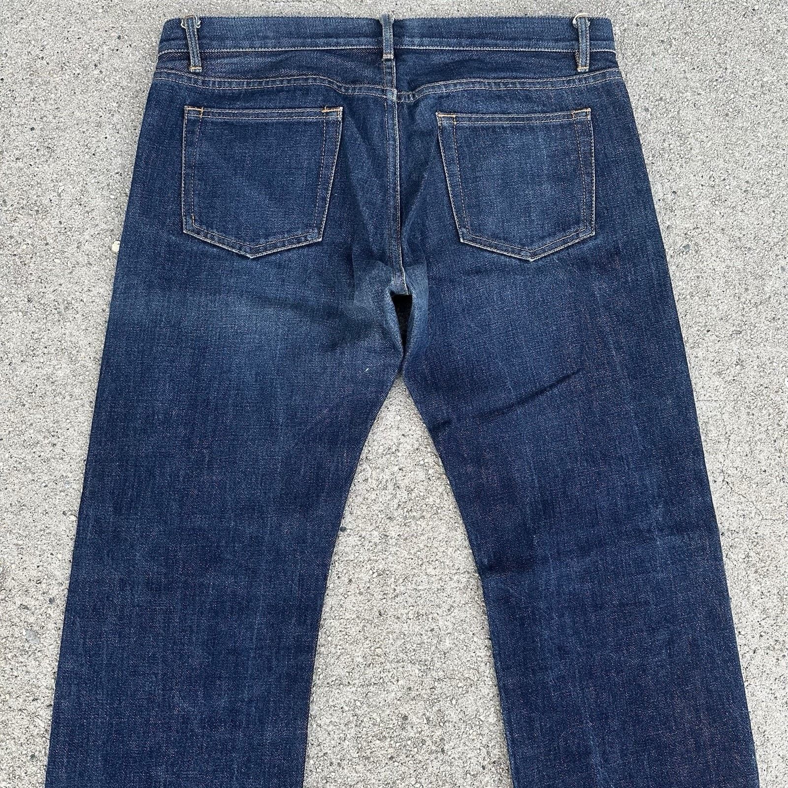 A.P.C. APC Dark Wash Raw Selvedge Denim Jeans Size 31 Actual 34x30 Size US 31 - 5 Thumbnail