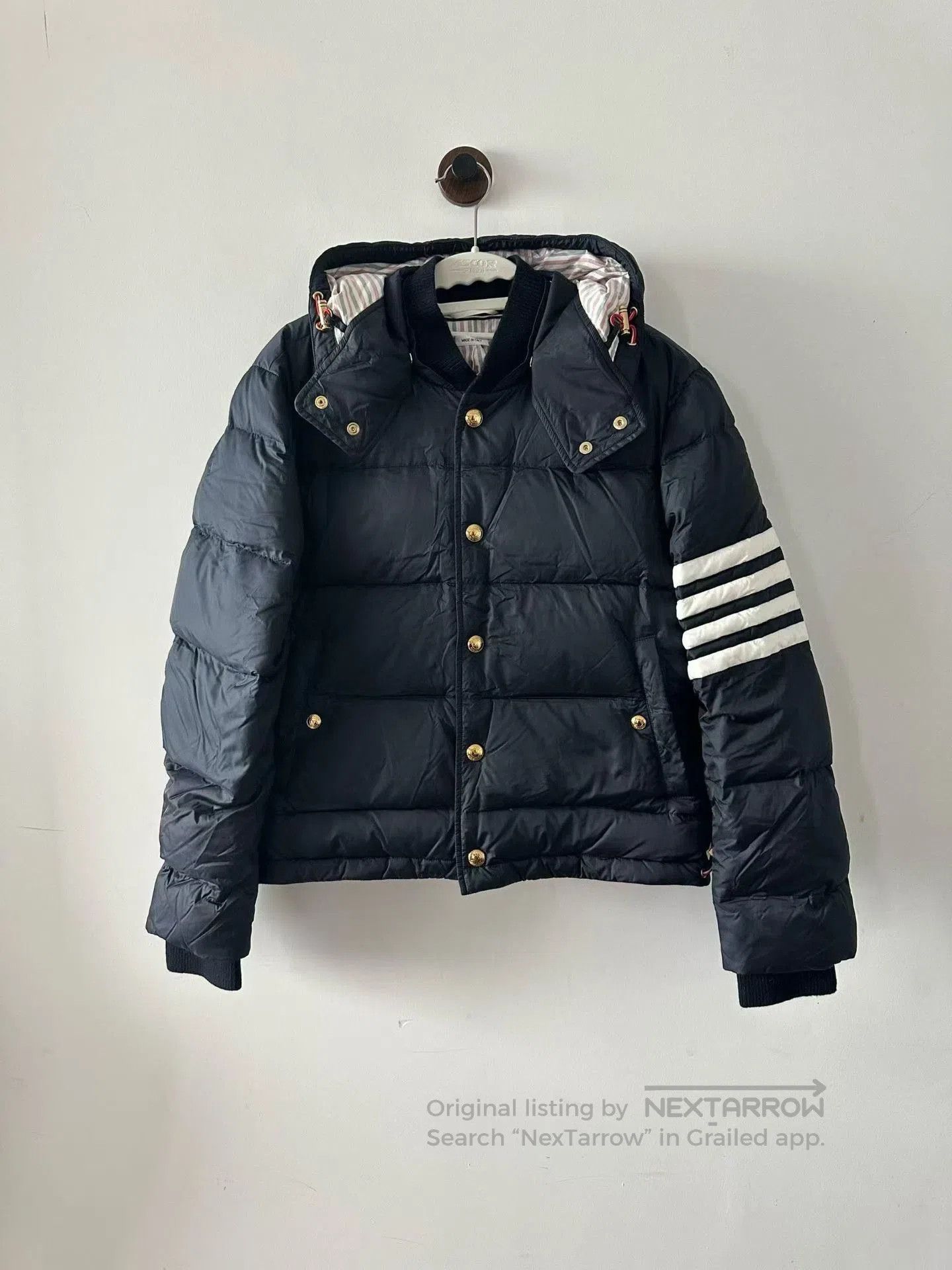 Thom Browne Thom Browne Navy Hooded Down Jacket. Size US XS / EU 42 / 0 - 1 Thumbnail