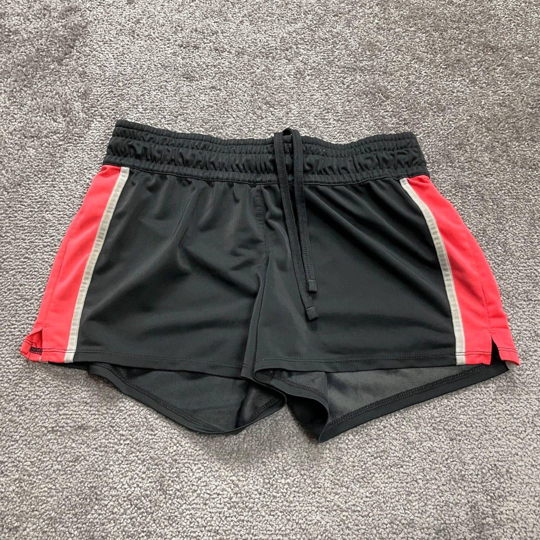 Vintage Unbranded Active Shorts Womens M Black Orange Drawstring Gym Running 30x3.5 Athletic Breathable Pockets Reg Regular"} Size 32" / US 10 / IT 46 - 2 Thumbnail