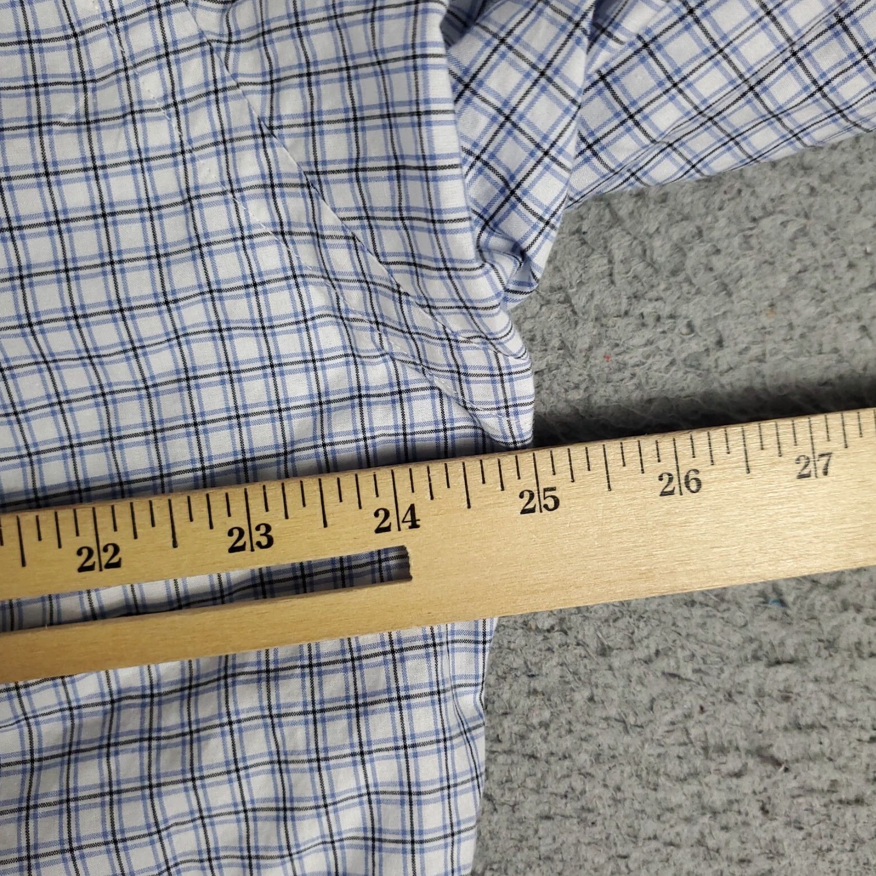 Ralph Lauren Ralph Lauren Dress Shirt Mens 16 Blue White Plaid Long Sleeve Button Up Classic Size 42R - 6 Thumbnail