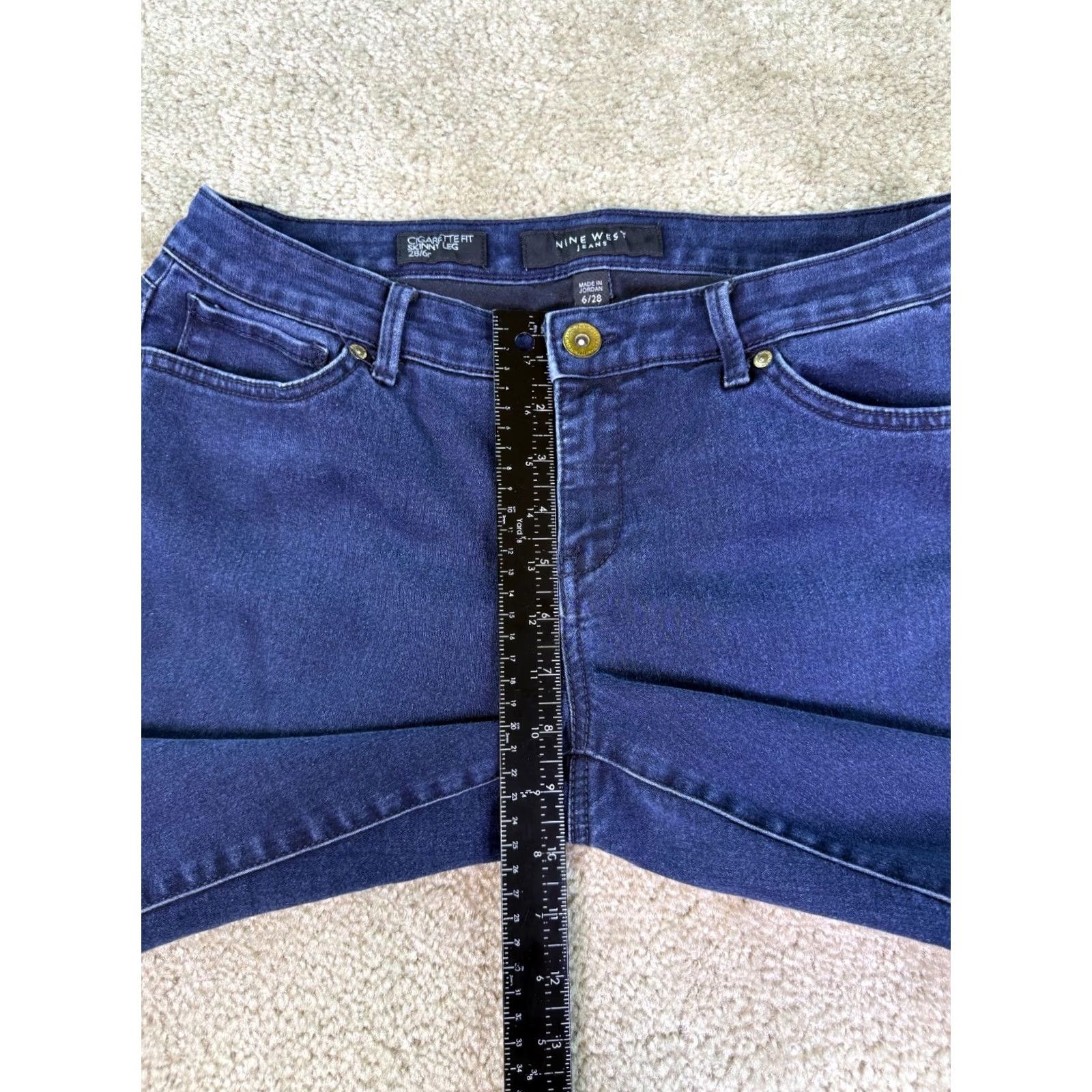 Nine West Nine West Women’s Blue Skinny Cigarette Fit Jeans Size 6/28 D480 Size 28" / US 6 / IT 42 - 7 Thumbnail