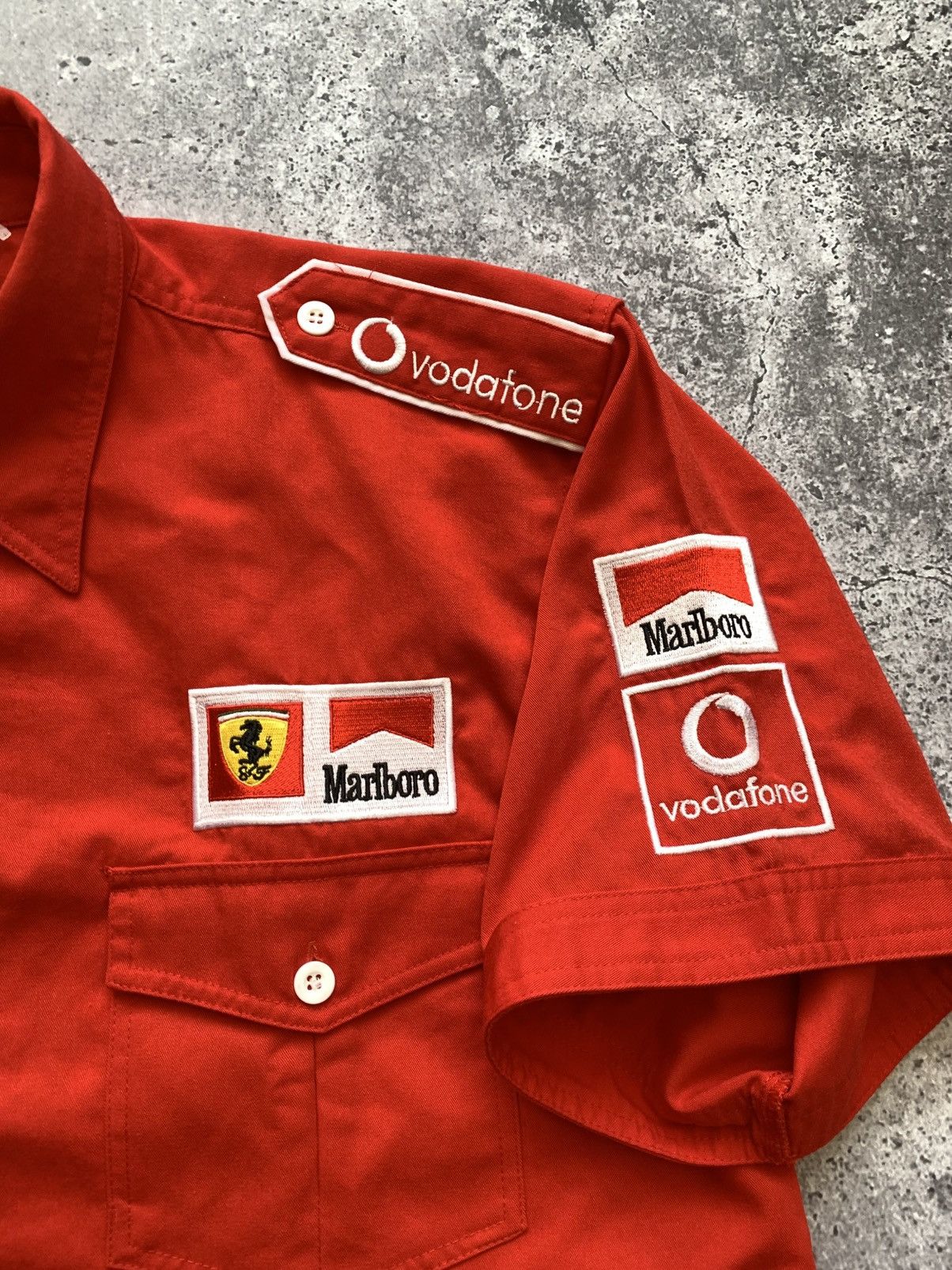 Ferrari 🔥VINTAGE 90s FERRARI F1 RACING TEAM MARLBORO SHIRT BUTTOP UP Size US XXL / EU 58 / 5 - 6 Thumbnail