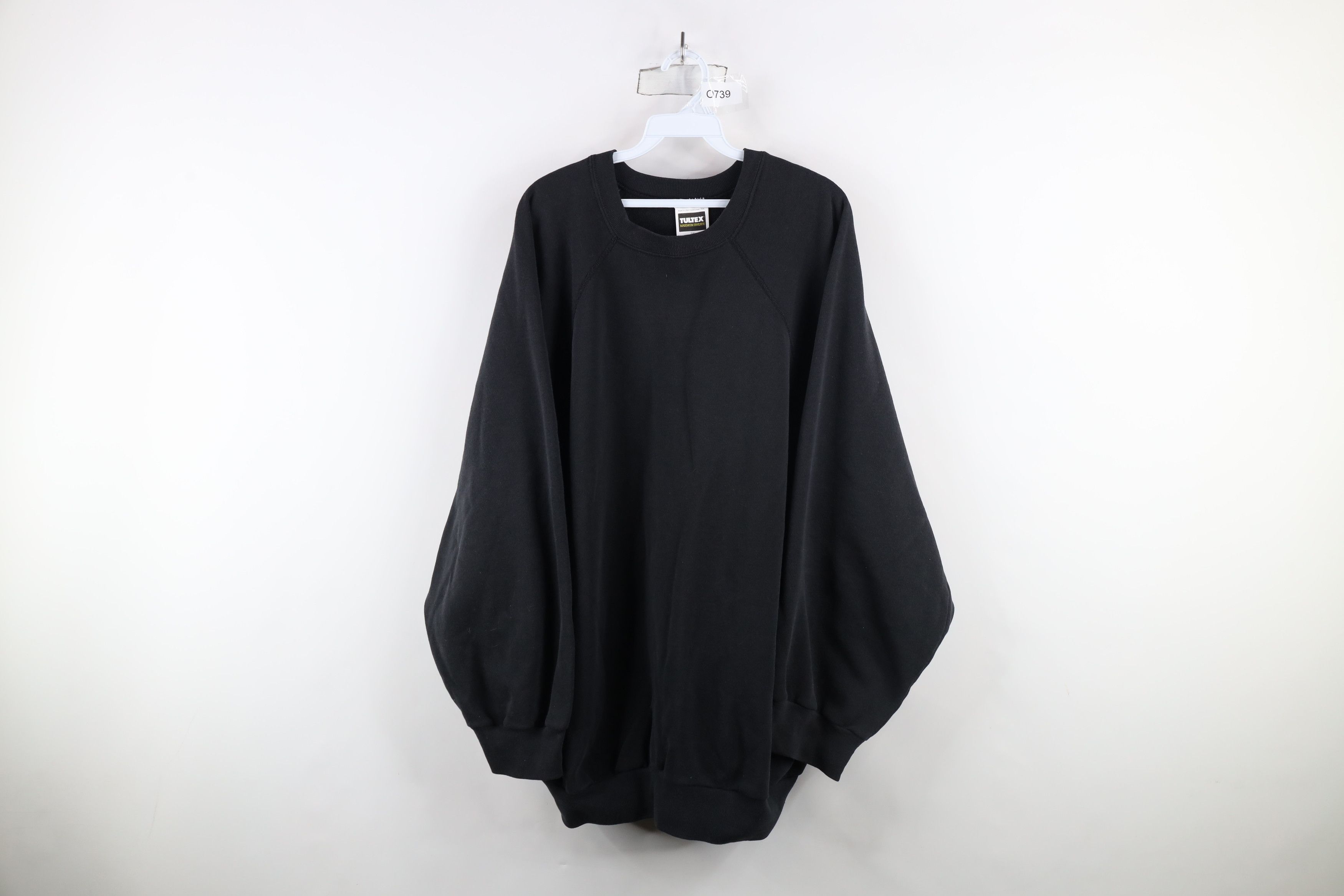Vintage Vintage 90s Streetwear Blank Crewneck Sweatshirt Black USA Size US XXL / EU 58 / 5 - 1 Thumbnail