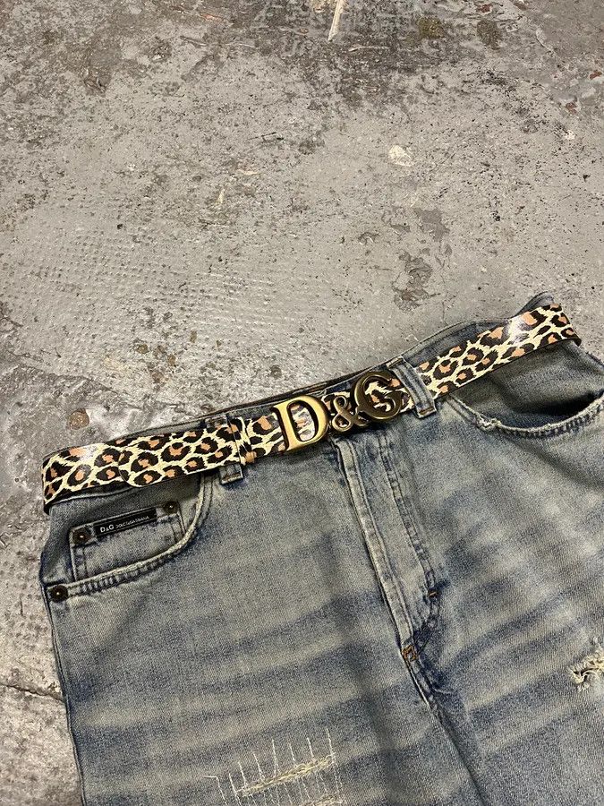 Dolce & Gabbana 2000s Dolce & Gabbana Leopard Print Leather Belt Size ONE SIZE - 1 Thumbnail