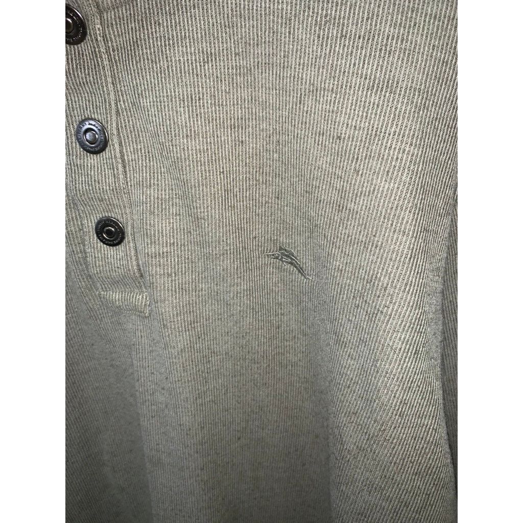 Tommy Bahama Tommy Bahama Men's XL Green Henley Mock Neck Sweater Size US XL / EU 56 / 4 - 2 Thumbnail