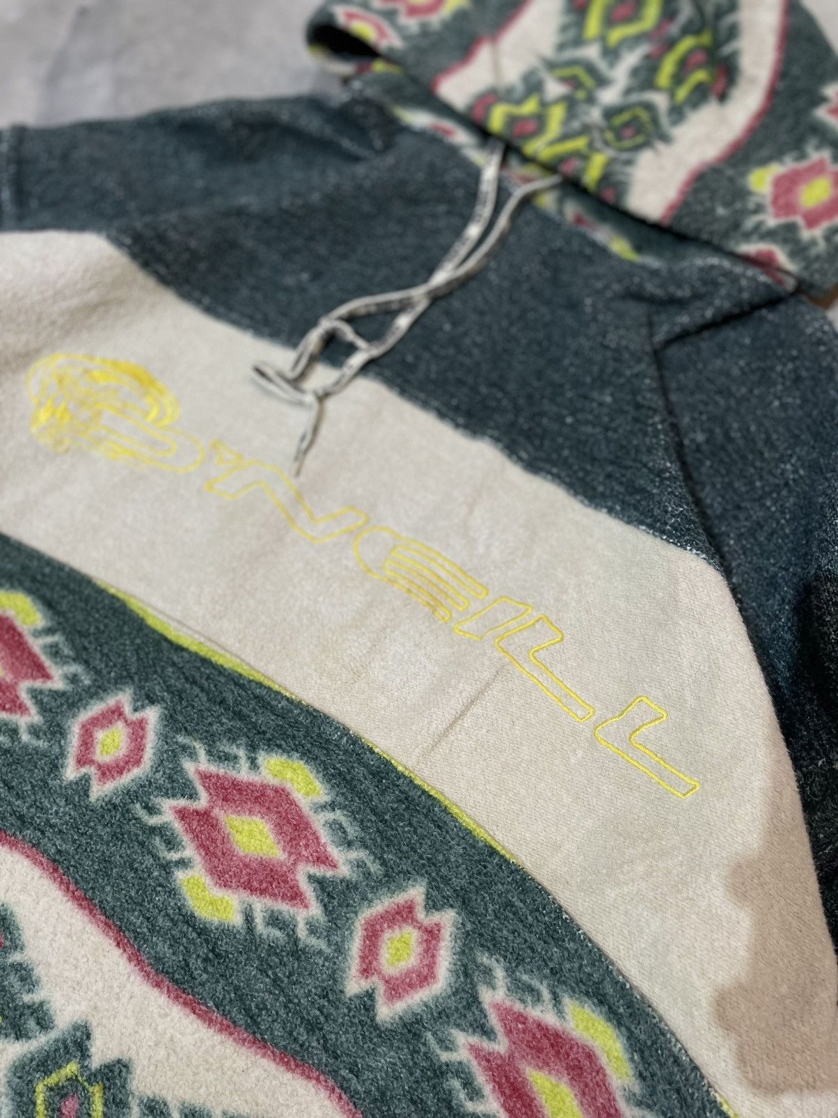 O'Neill Vintage 90s O’Neill Aztec Tribal Fleece Hoodie - XL (P27) Size US L / EU 52-54 / 3 - 3 Thumbnail