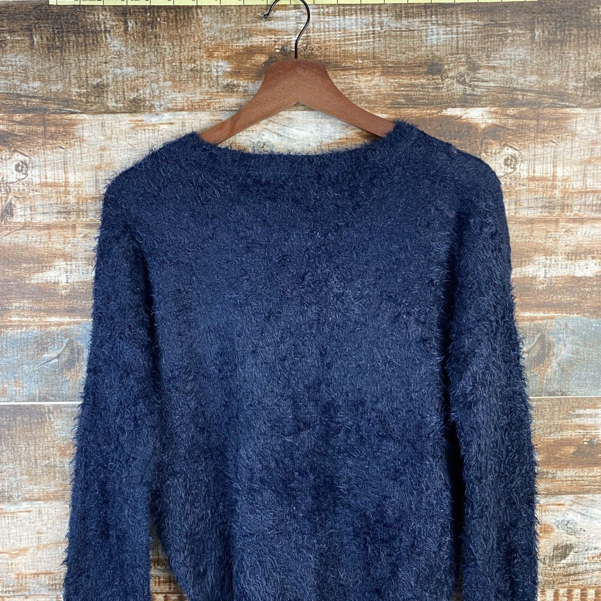 Vintage DL As Know As Dark Blue shaggy fur Mohair Knitwear #C1093 Size S / US 4 / IT 40 - 13 Thumbnail