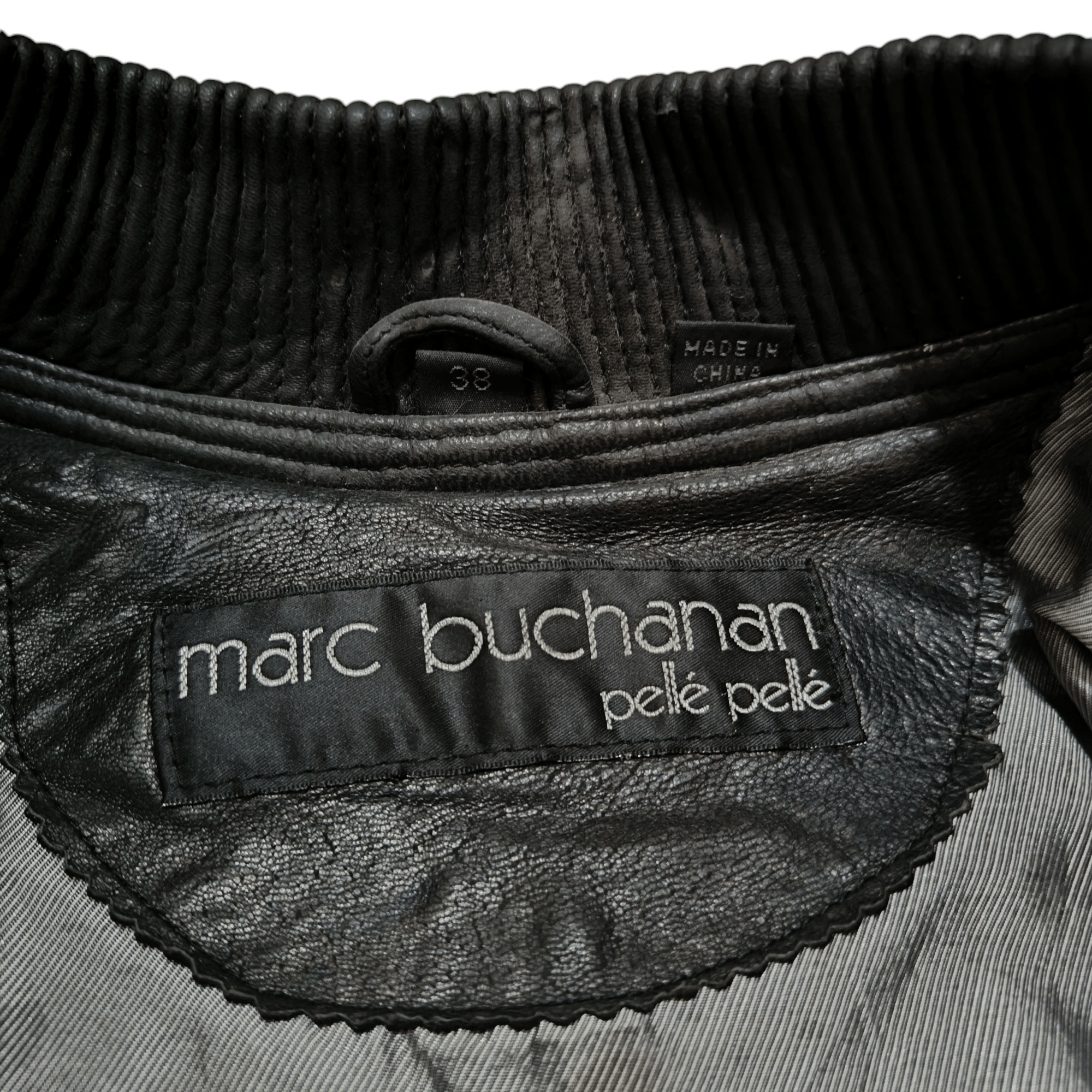 Marc Buchanan Vintage Pelle Pelle Marc Buchanan MB Metal Leather Jacket Size US M / EU 48-50 / 2 - 7 Thumbnail