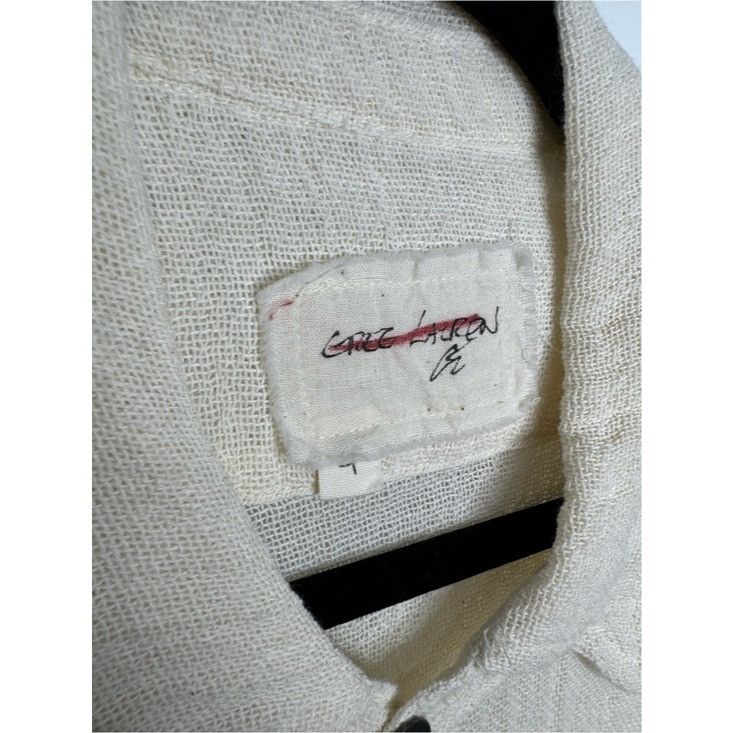 Greg Lauren Greg Lauren Mesh Short-Sleeve Shirt Ivory Men’s Size 4/XL Size US XL / EU 56 / 4 - 3 Thumbnail