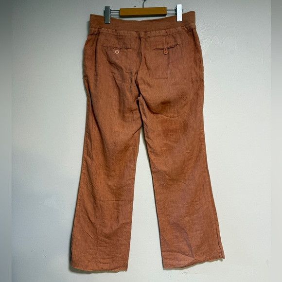 Guess GUESS Los Angeles Wide-Leg Linen Pants in Terracotta Size L Size 32" / US 10 / IT 46 - 3 Thumbnail