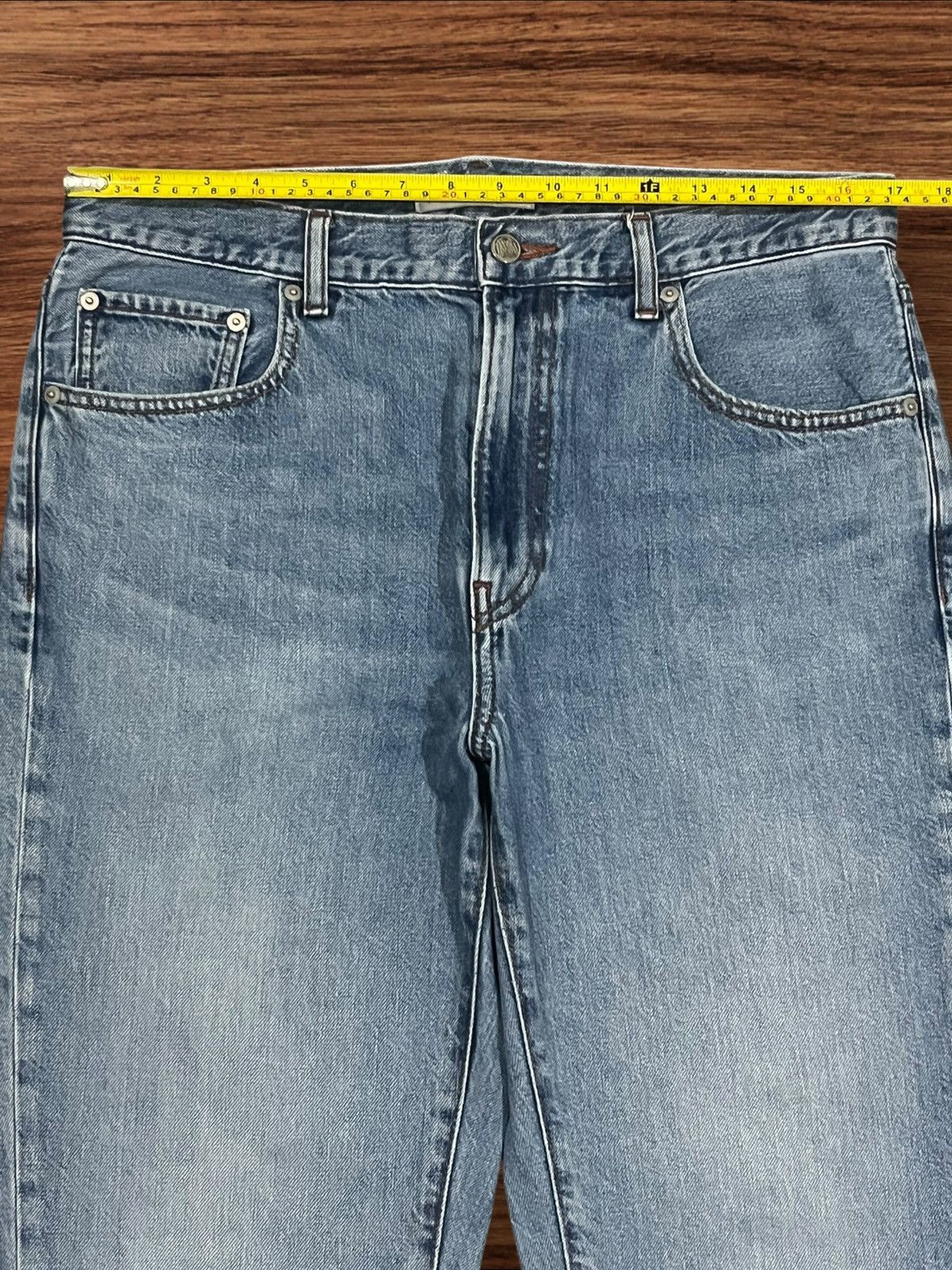 JW Anderson × Japanese Brand × Uniqlo Vintage Japan J.W Anderson x Uniqlo Blue Washed Flare Jeans Size US 33 - 13 Thumbnail