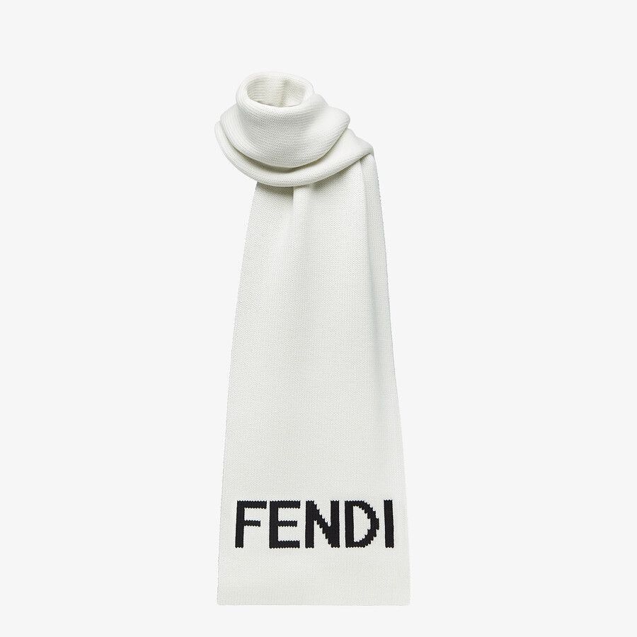 Fendi o1s1wg111125 Size:OS/ Scarf in White Size ONE SIZE - 2 Thumbnail