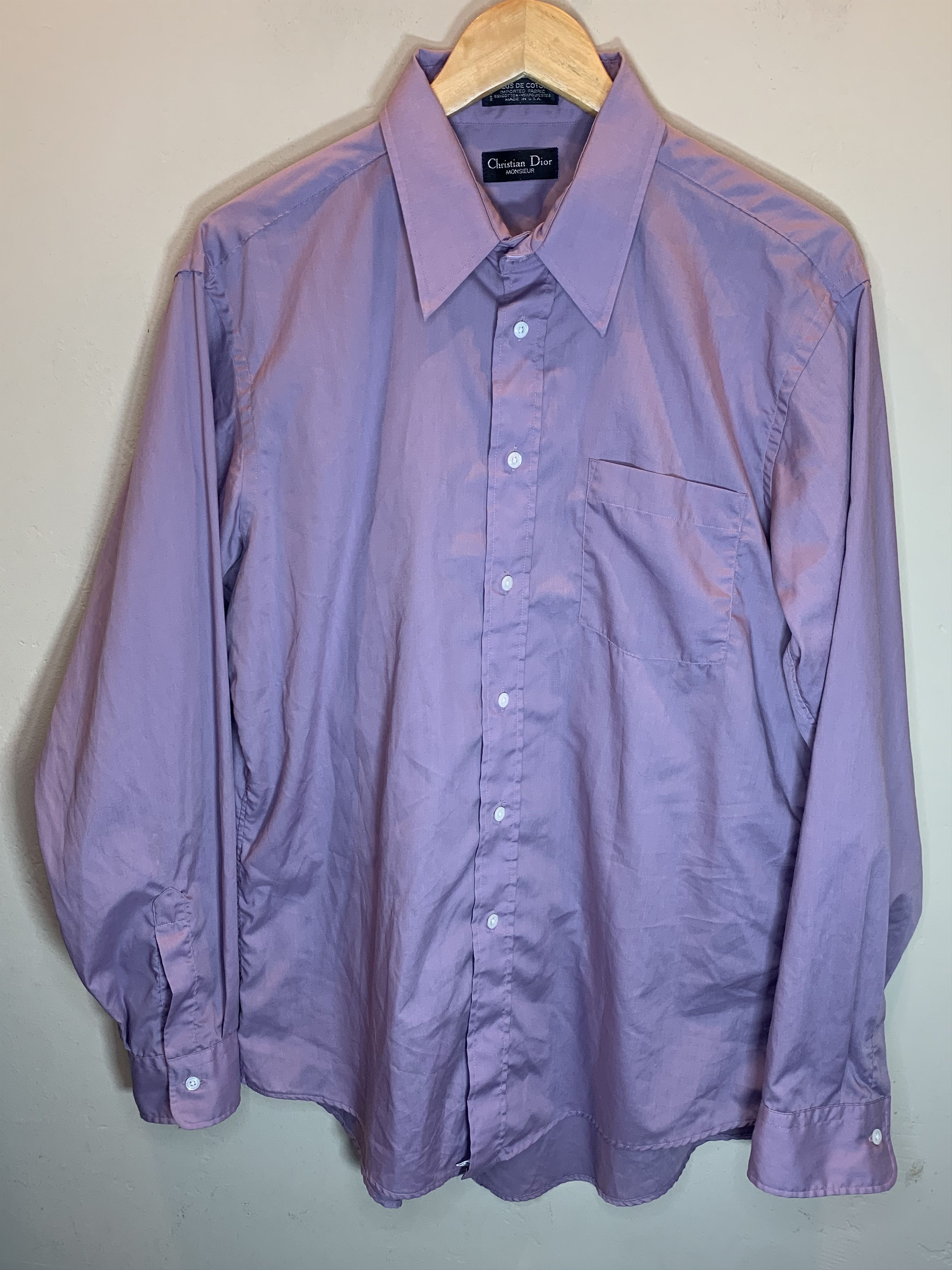 Christian Dior Monsieur RARE* Vintage Christian Dior USA-Made Pocket Button Up Shirt Size US L / EU 52-54 / 3 - 1 Thumbnail