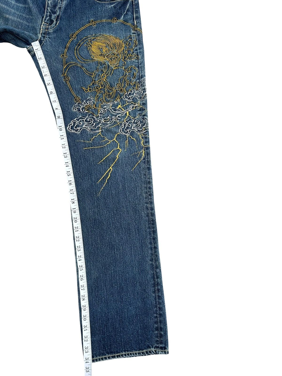 Kapital Karakuri Tamashii Inspired Japanese Distressed Denim Jeans Size US 34 / EU 50 - 22 Thumbnail