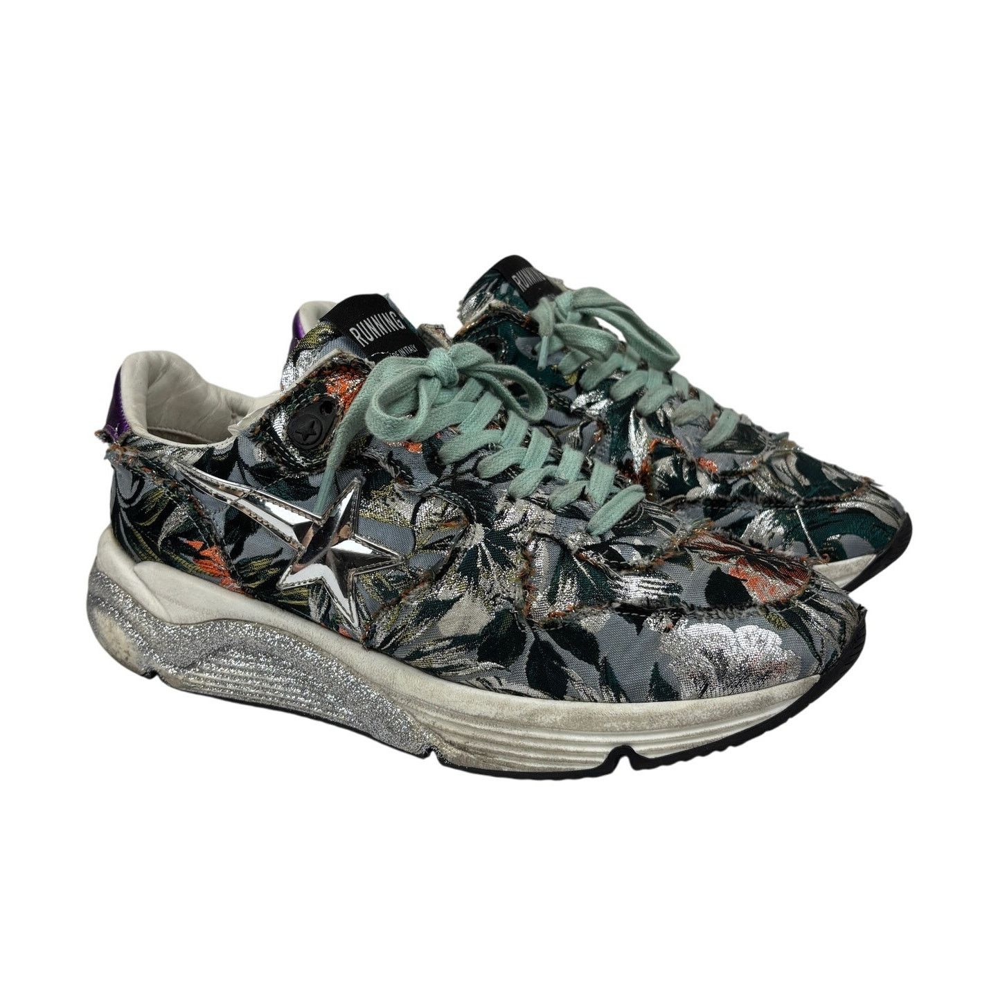 Golden Goose Golden Goose Running Floral Low Top Sneakers Women's 39 / 9 Size US 9 / IT 39 - 1 Thumbnail