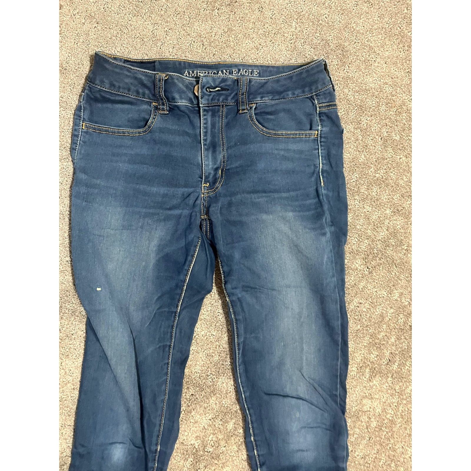 American Eagle Outfitters VINTAGE American Eagle Outfitters Jeggings Pants Women 6Blue Inseam 31 Stretch Denim 90s Distressed Jegging Womens Size 28" / US 6 / IT 42 - 2 Thumbnail