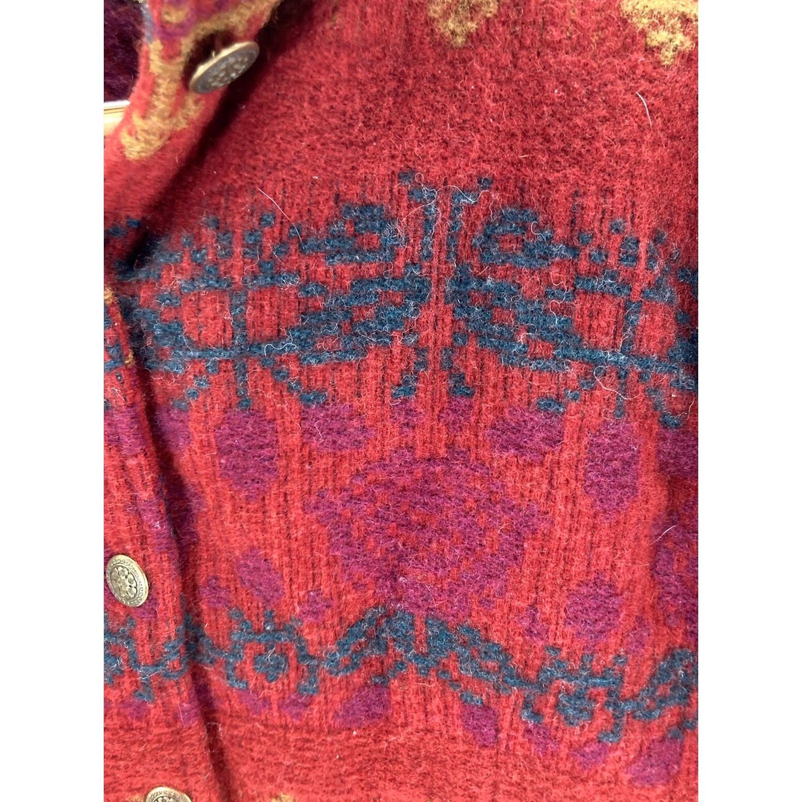 Vintage VINTAGE Woolrich Wool Barn Chore Coat Women M Red Floral Button USA Shirt Jacket Womens Size M / US 6-8 / IT 42-44 - 4 Thumbnail