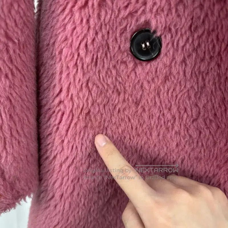 Max Mara MaxMara Pink Alpaca Wool Long Coat . Size S / US 4 / IT 40 - 6 Thumbnail