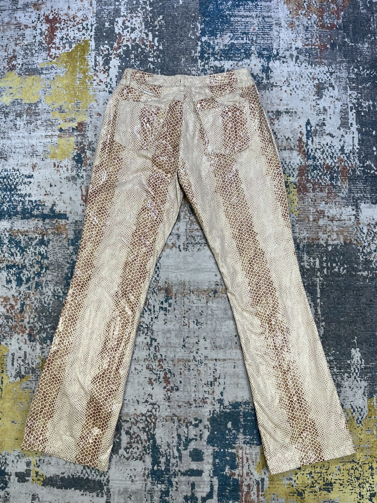 If Six Was Nine Acquaverde Snakeskin Flare Pants Size 28" / US 6 / IT 42 - 3 Thumbnail