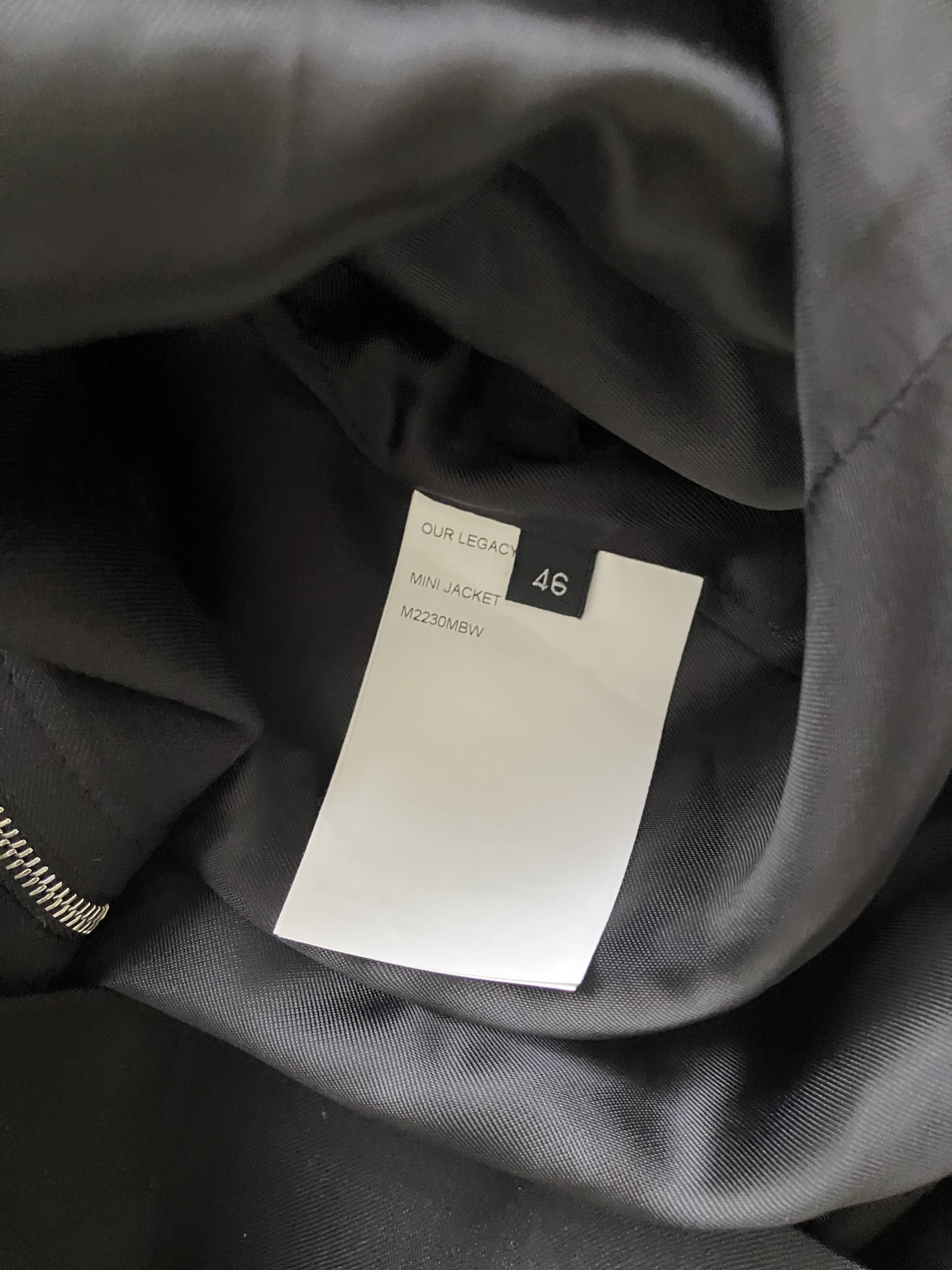 Our Legacy Our Legacy Mini Jacket Black Worsted Wool Size US S / EU 44-46 / 1 - 4 Thumbnail