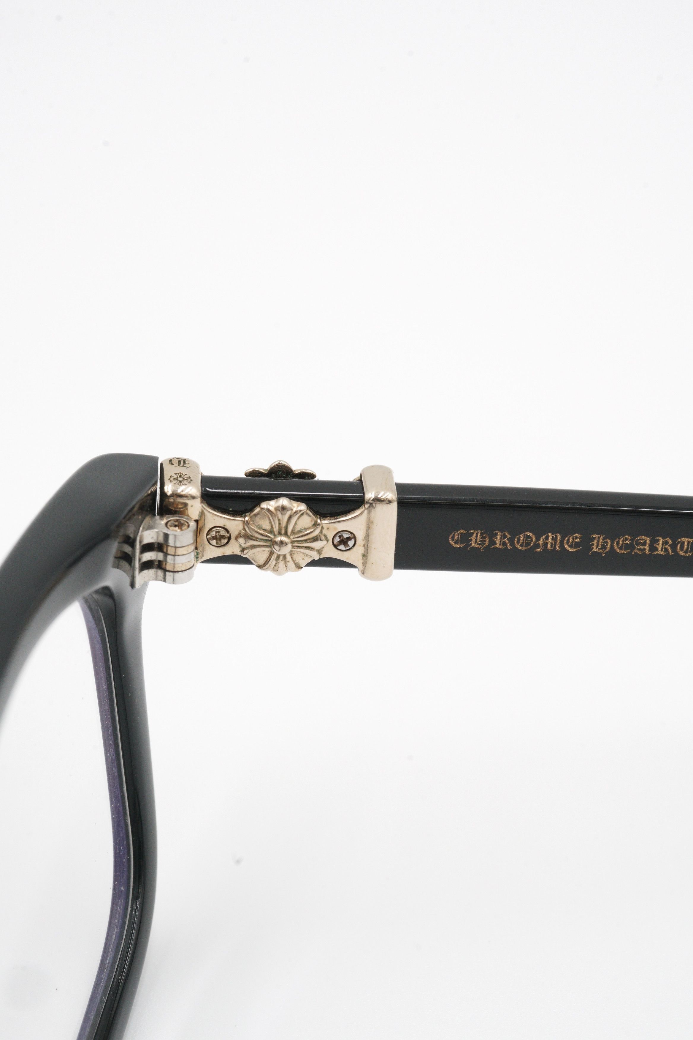 Chrome Hearts Chrome Hearts 'Cox Ucker' Black/Gold Glasses Size ONE SIZE - 8 Thumbnail