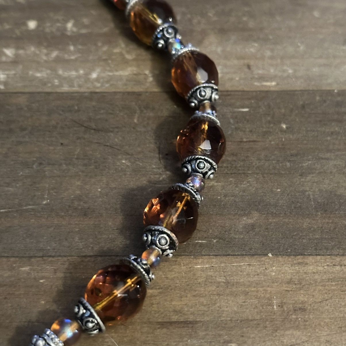 Other Amber bead braided cord necklace Size ONE SIZE - 4 Thumbnail