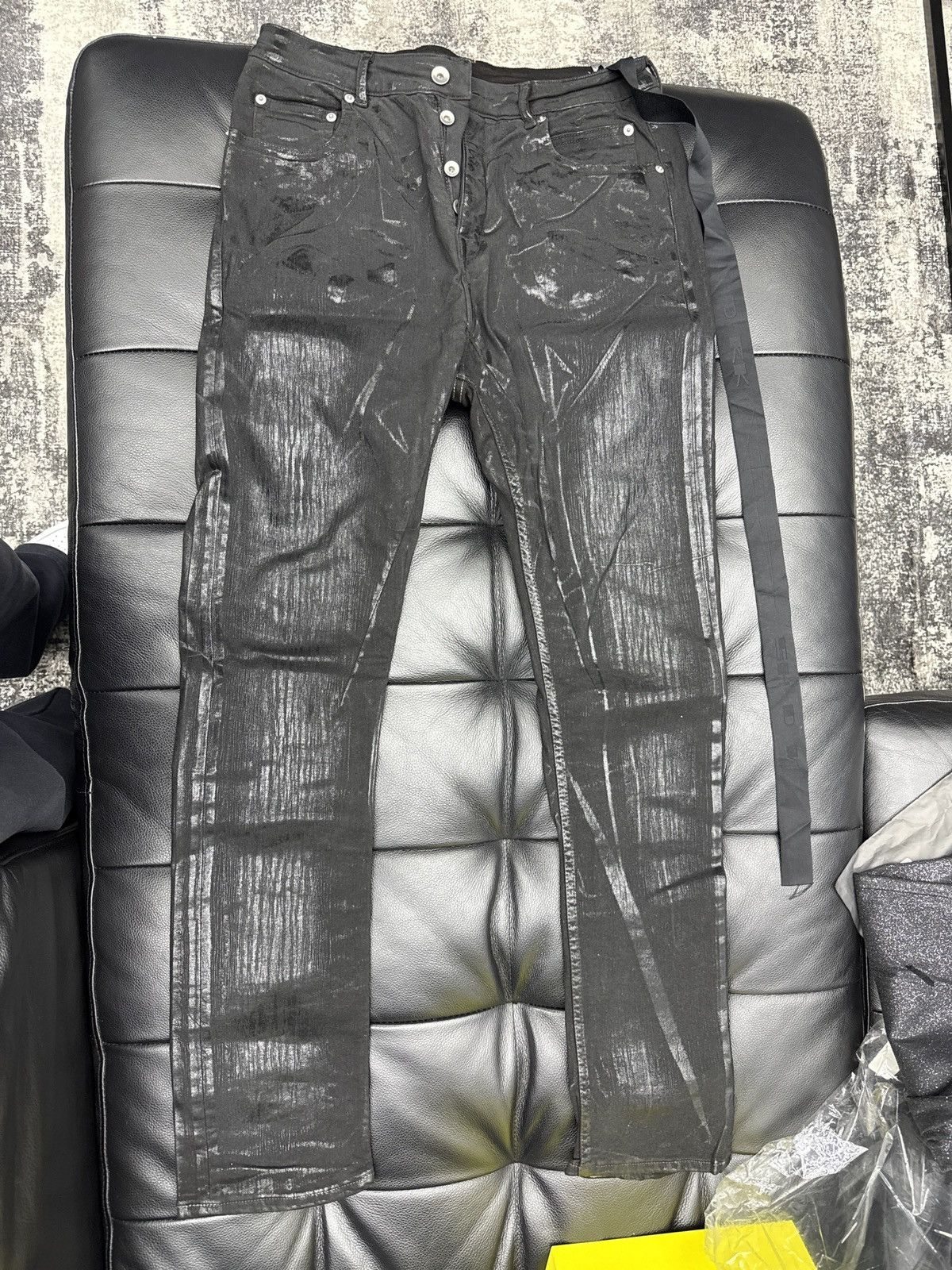 Rick Owens Rick owens Drkshdw Detroit cut foil wax Size US 32 / EU 48 - 1 Thumbnail