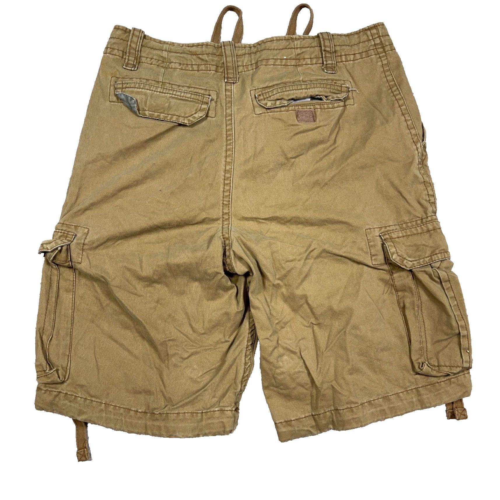 Vintage VINTAGE Aéropostale Cargo Shorts Men 34 Tan Brown Khaki Cargo Pocket 2000s Size US 34 / EU 50 - 2 Thumbnail
