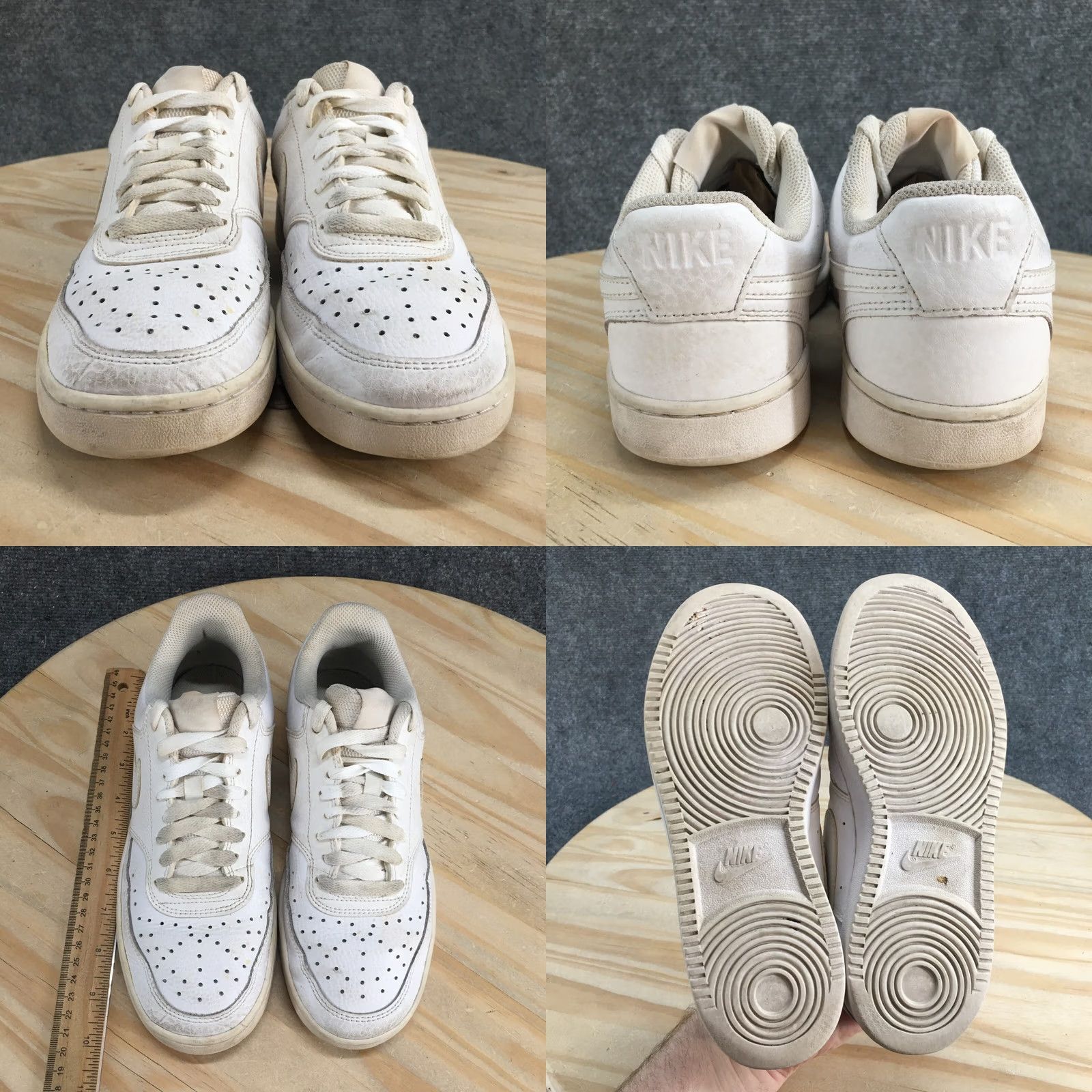 Nike Nike Court Vision Low Sneakers White Lace Up - Womens 7.5, Casual, Leather Upper, CD5434-100 Size M / US 6-8 / IT 42-44 - 8 Thumbnail