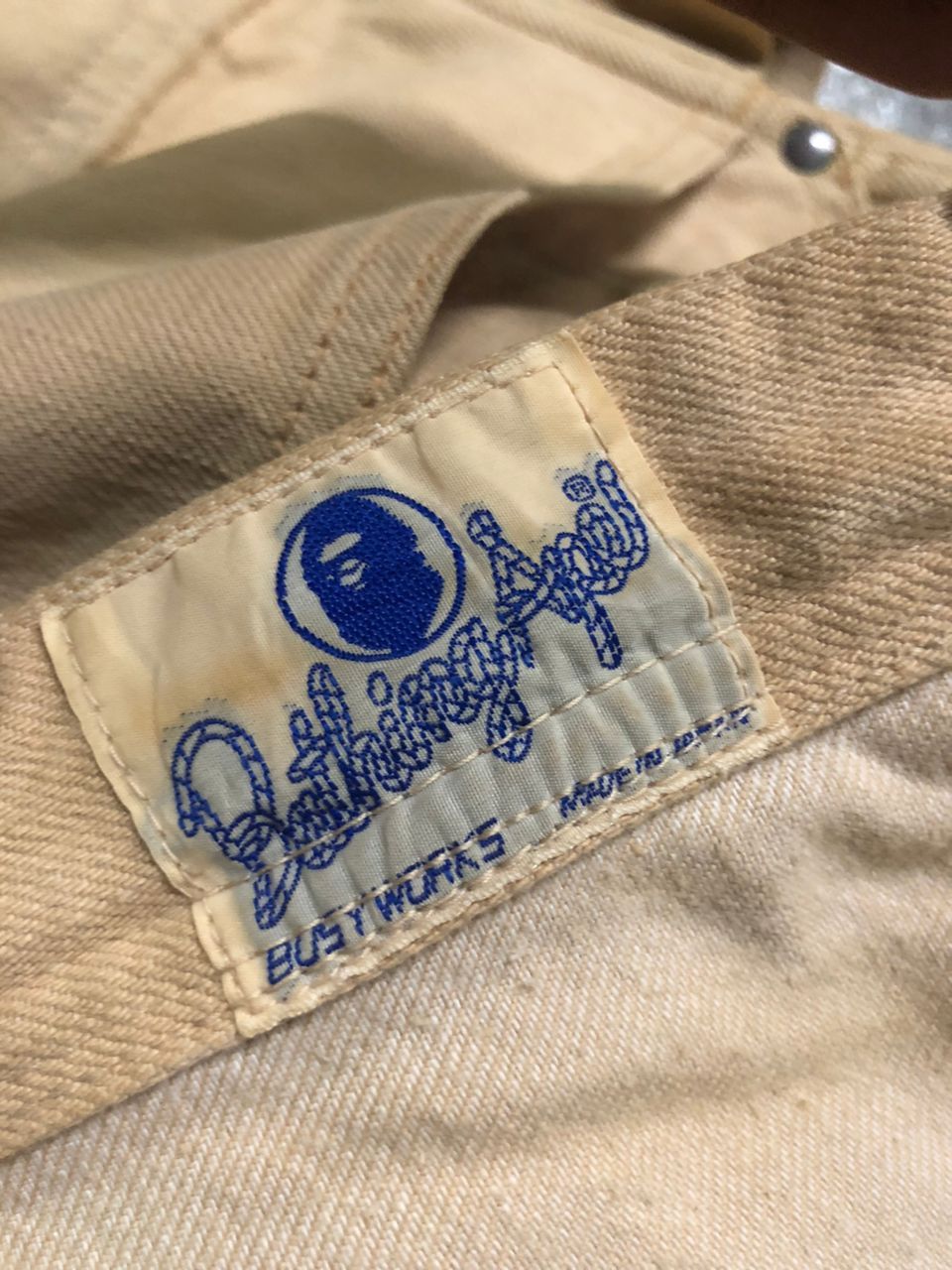 Bape Vintage A Bathing Ape Busyworks Double Knee Denim Size US 33 - 14 Thumbnail