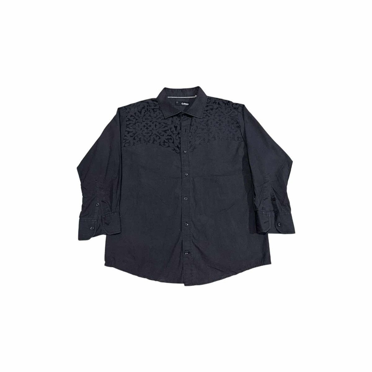 If Six Was Nine × Japanese Brand × Seditionaries 🔥Y2K Cultura Black Floral Tribal Embossed Shirt Goth Punk Size US L / EU 52-54 / 3 - 2 Thumbnail