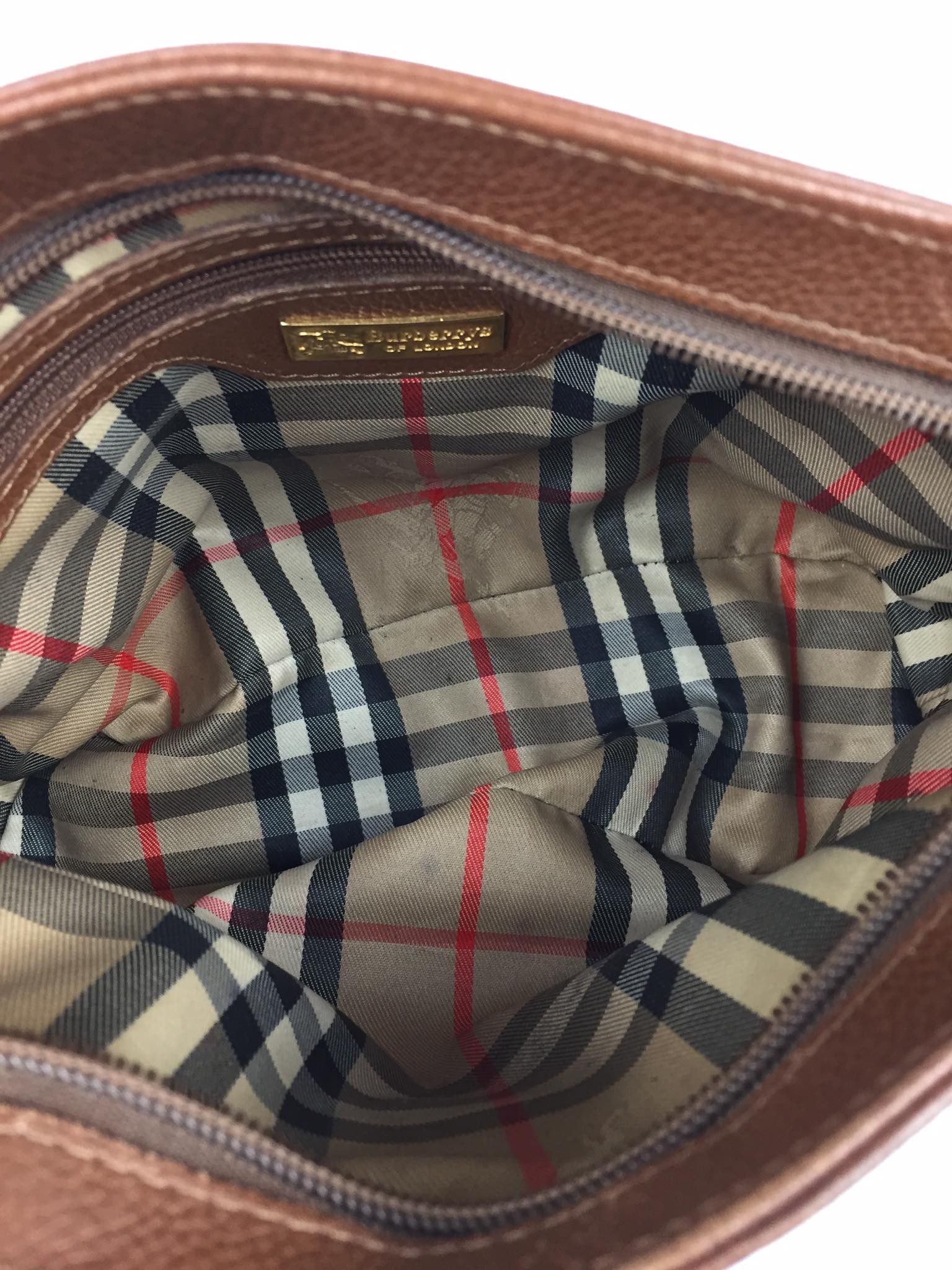 Burberry Aunthentic Vintage Burberrys Brown Leather Crossbody Bag Size ONE SIZE - 6 Thumbnail