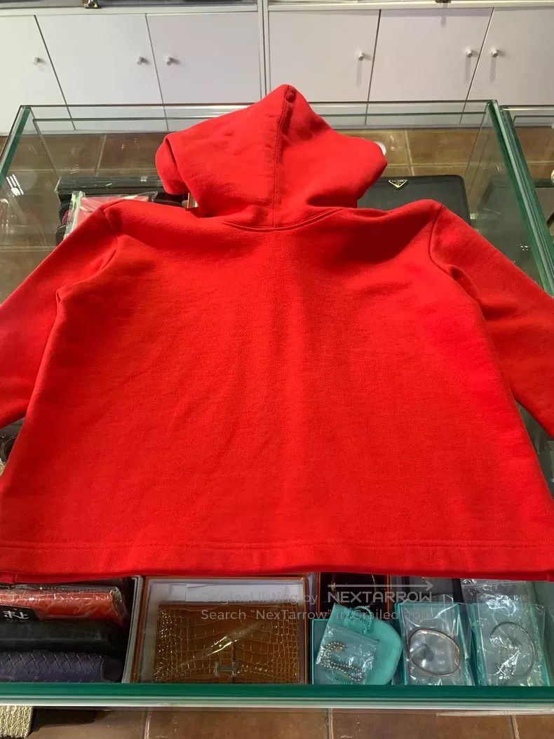 Balenciaga Balenciaga Red Hooded Short Sweatshirt Size US XS / EU 42 / 0 - 2 Thumbnail