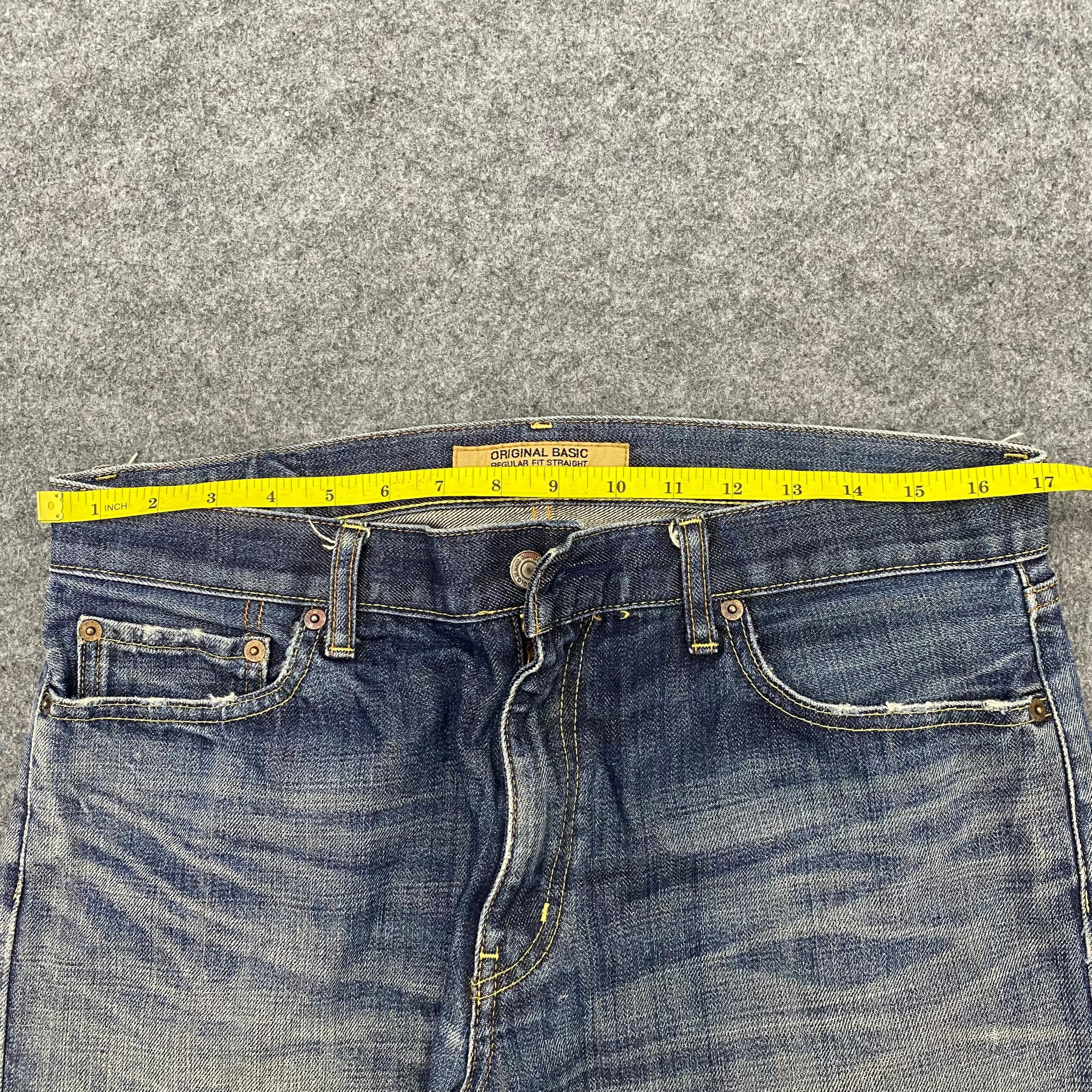 Japanese Brand 💥Best Offer💥Vintage Uniqlo Original Basic Denim Size US 34 / EU 50 - 5 Thumbnail