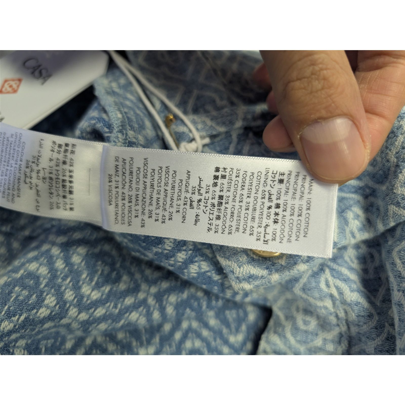 Casablanca o1rshd1 Denim Relaxed Monogram Denim Shorts in Washed Blue Size US 34 / EU 50 - 14 Thumbnail