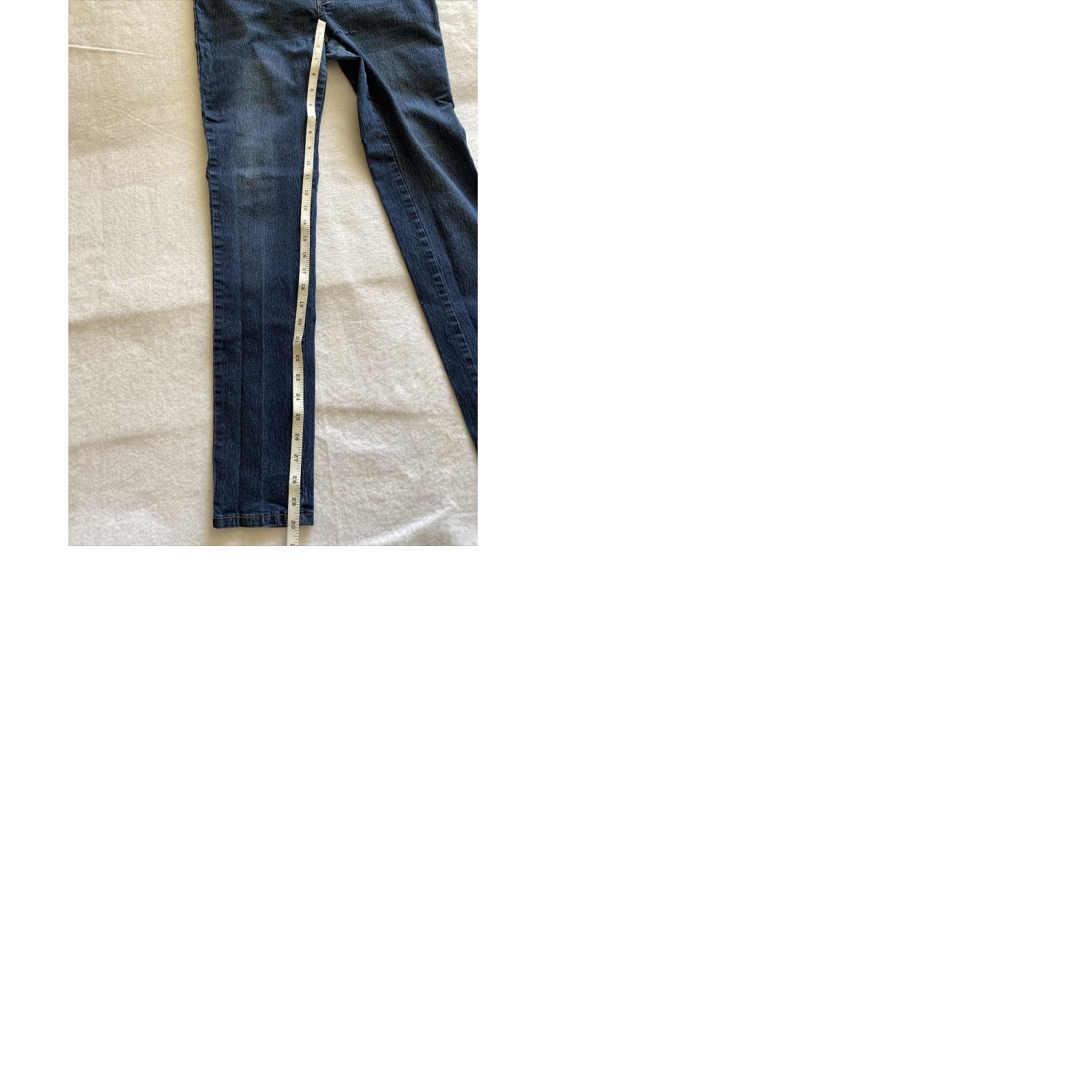 Vintage Diamante Jeans Women Juniors Size 11 Blue Skinny Stretch Denim Jeans Womens / 28 in Waist 30 in Inseam Size 32" / US 10 / IT 46 - 9 Thumbnail