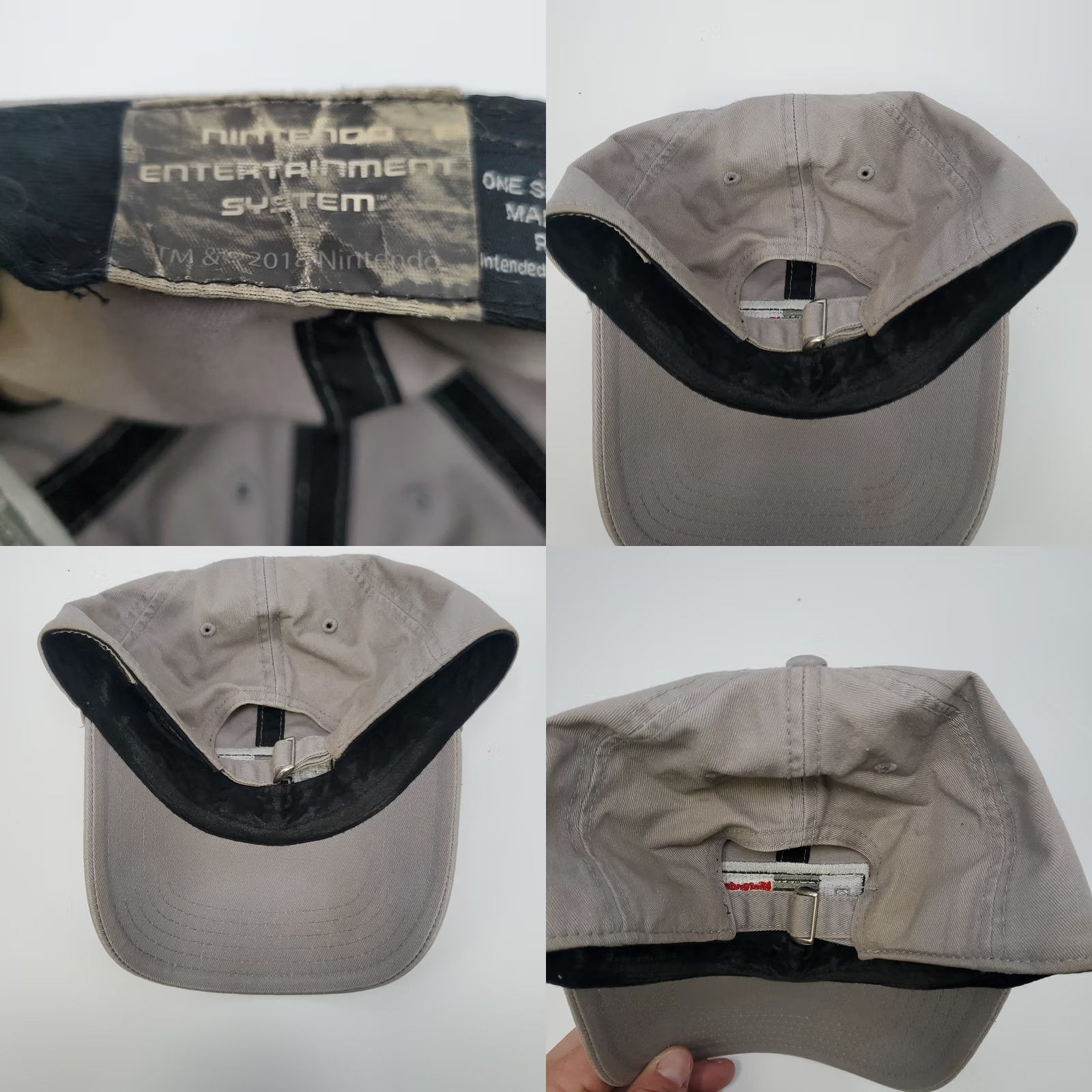 Nintendo Nintendo NES Embroidered Gray Strapback Hat Trucker 6-Panel Cap Video Gamer Mens One Size Cotton Adjustable Retro Cap Size ONE SIZE - 9 Thumbnail