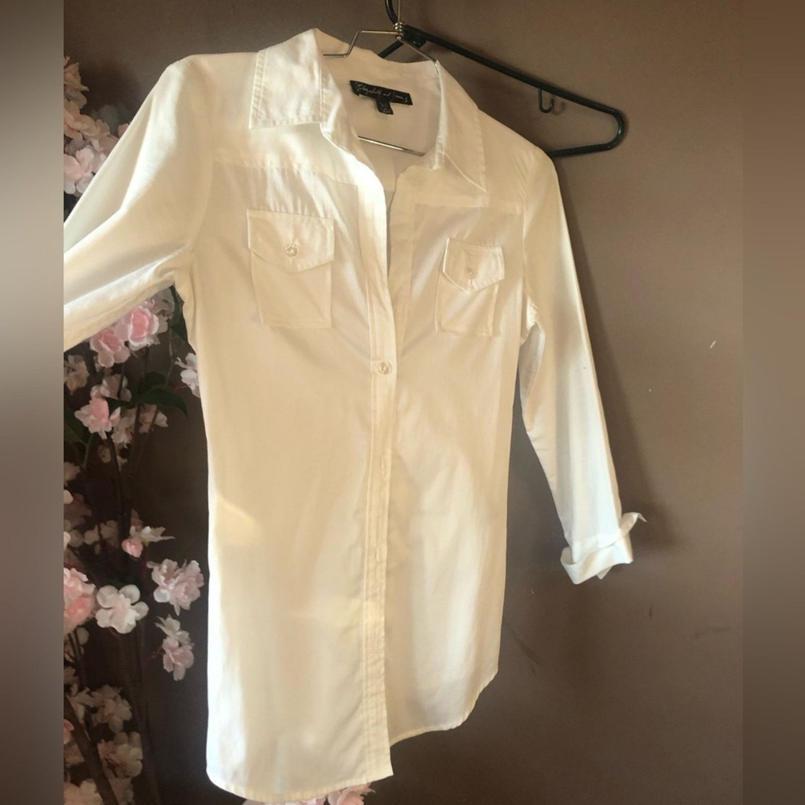 Elizabeth and James White top shirt blouse button down Elizabeth and James Size XS / US 0-2 / IT 36-38 - 2 Thumbnail