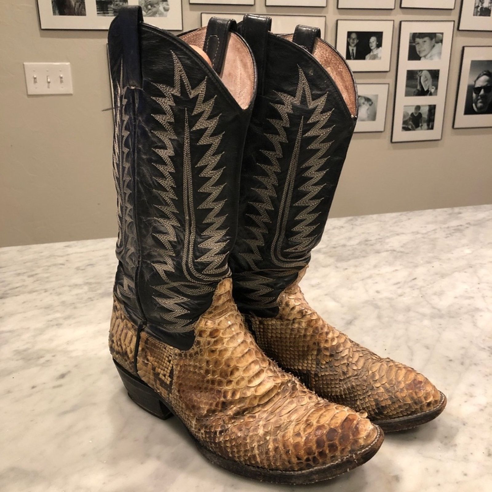 Vintage Vintage Python Snakeskin Boots 8.5 EE Size US 8.5 / EU 41-42 - 1 Thumbnail