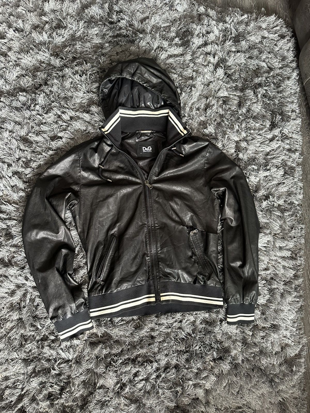 **RARE** Dolce & Gabbana Black and White Striped Jacket