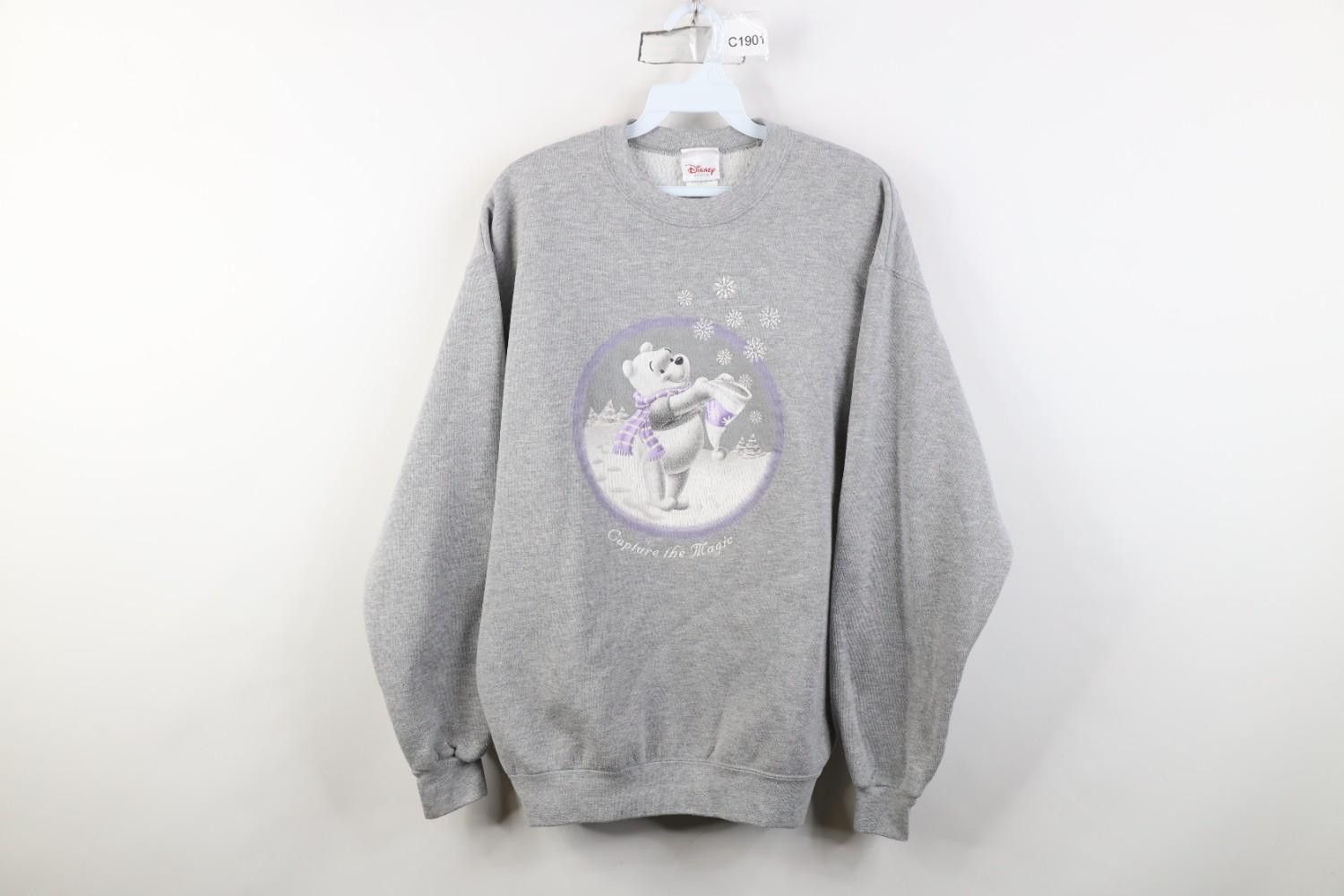 Disney Vintage 90s Disney Christmas Winnie the Pooh Sweatshirt Size M / US 6-8 / IT 42-44 - 1 Thumbnail