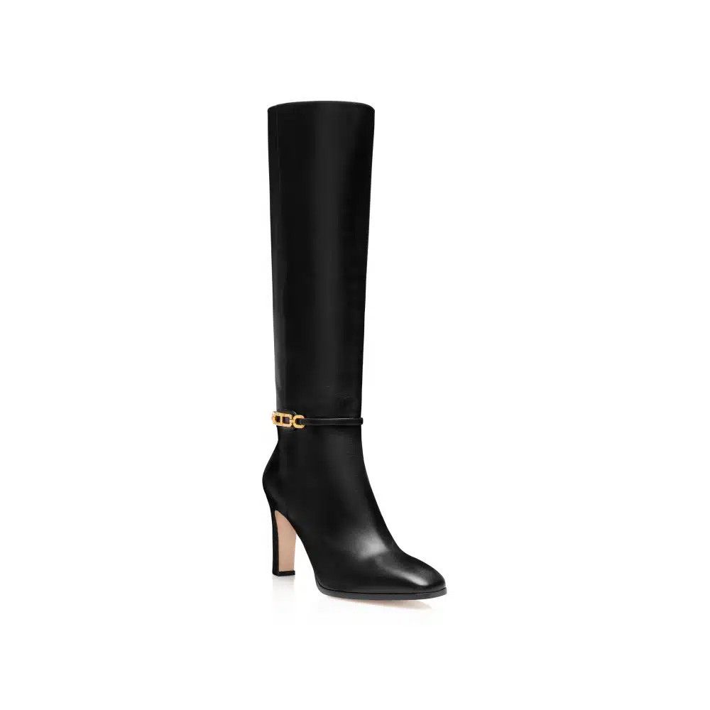 Tom Ford o1loc1c0925 W3466 Knee High Leather Boots in Black Size US 6 / IT 36 - 2 Thumbnail