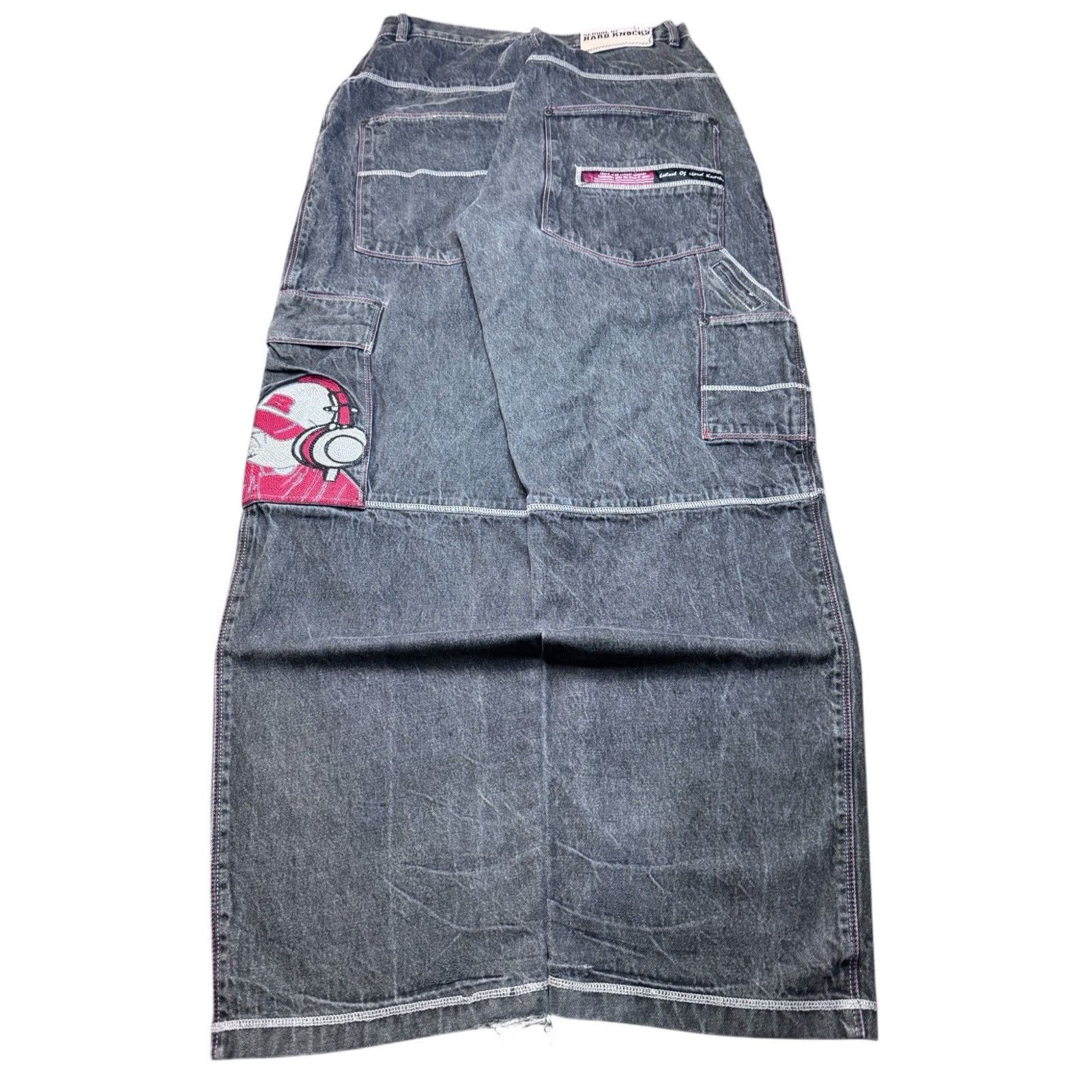 JNCO Y2k Loose Fit Jeans Mens SOHK 31x32 skater Type embroidery Size US 31 - 2 Thumbnail