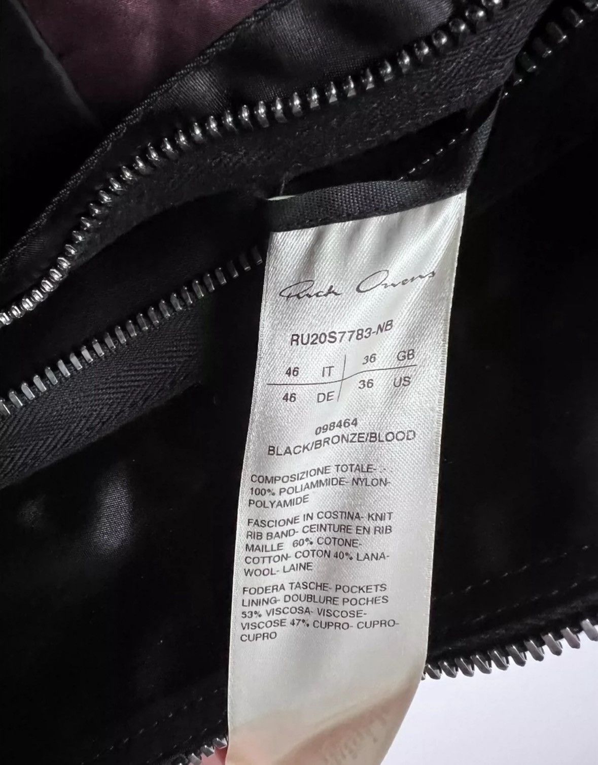 Rick Owens Rick Owens ro black/bronze/blood patchwork jacket-2505 Size US S / EU 44-46 / 1 - 3 Thumbnail