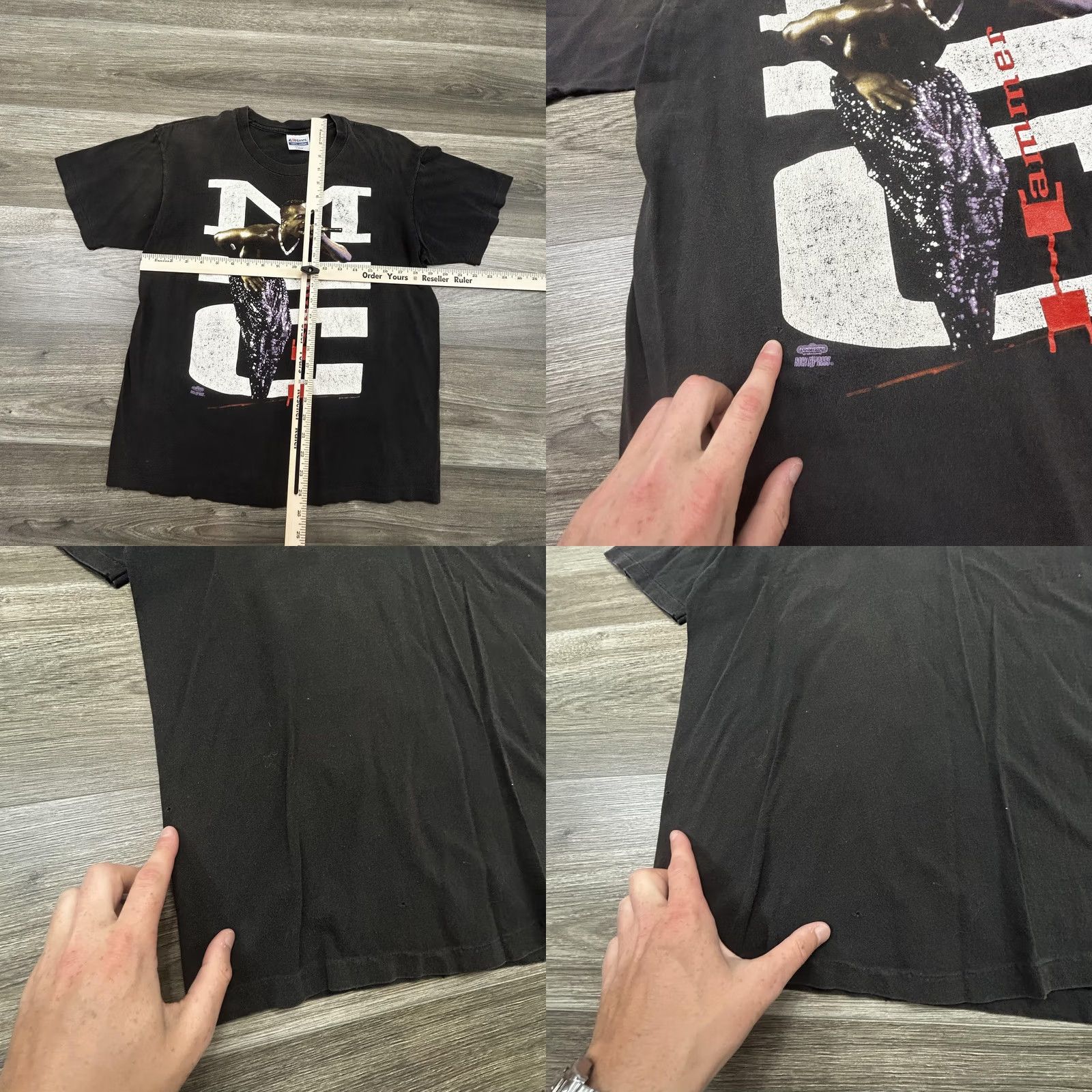 Hanes VINTAGE MC Hammer Shirt Mens Large Black 1991 90s Hip Hop Graphic T-Shirt Hanes Crew Neck Short Sleeve Cotton USA Mens Size US L / EU 52-54 / 3 - 8 Thumbnail