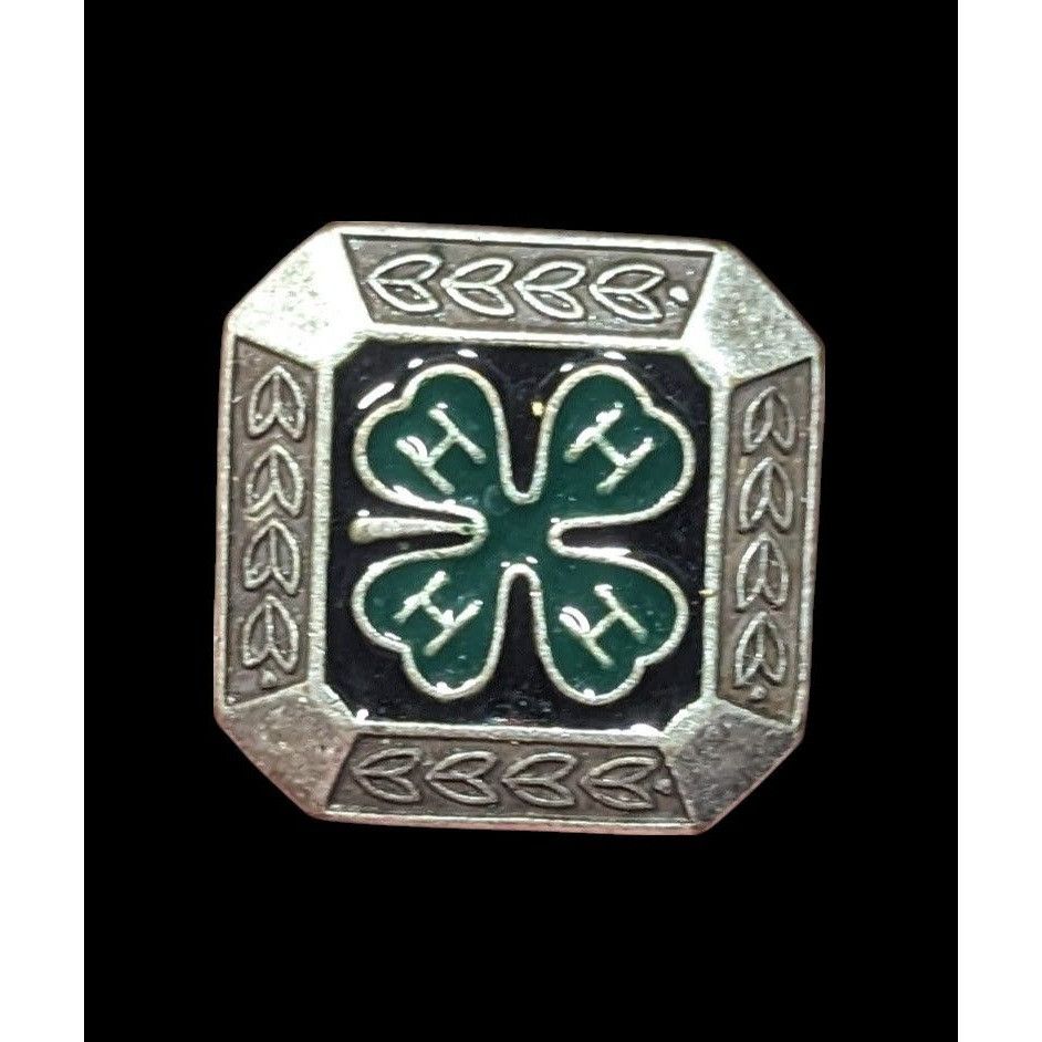 Other Vintage 4H Green And Silver Tone Clover Membership Lapel Pin Size ONE SIZE - 1 Thumbnail